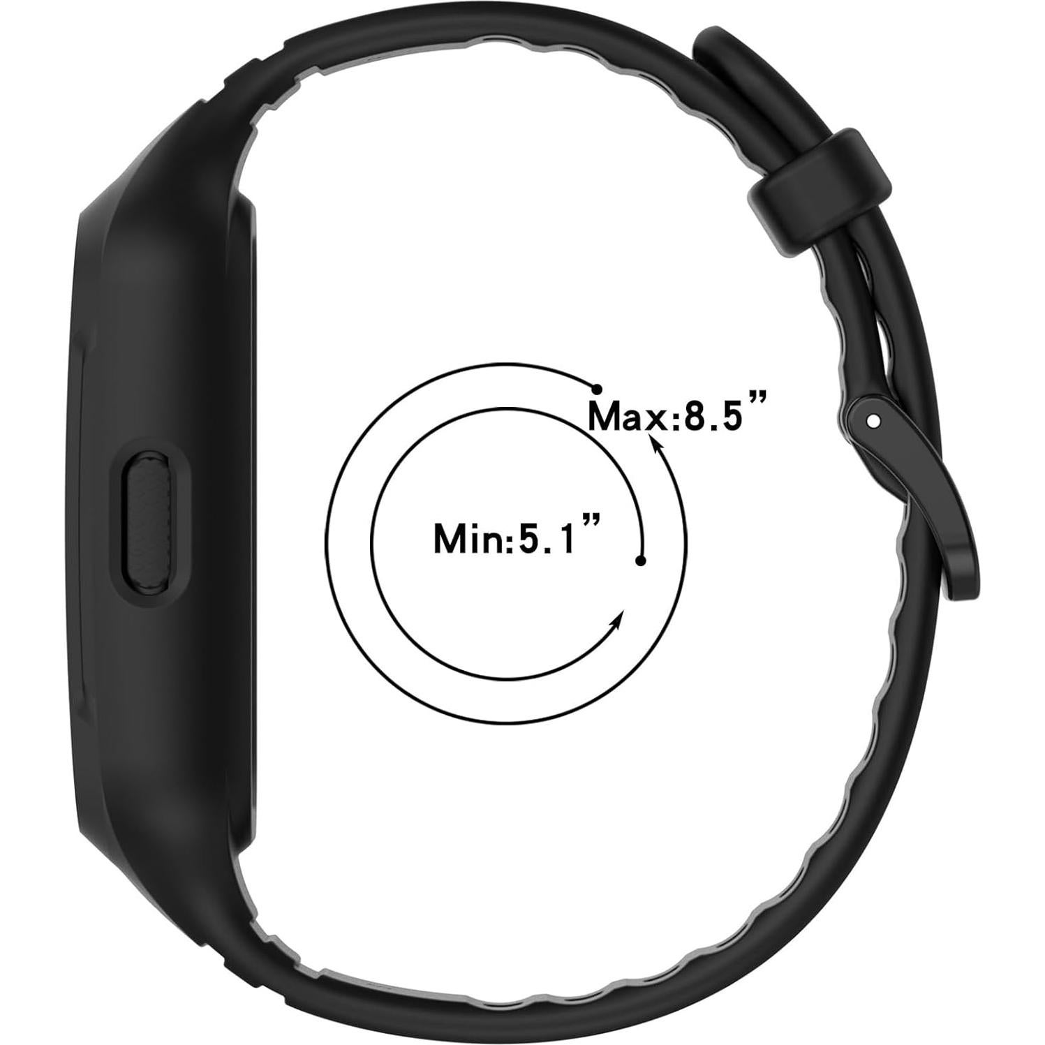 Correa de Reemplazo LOKEKE para Huawei Band 10/9/8/7 - TPE Negro