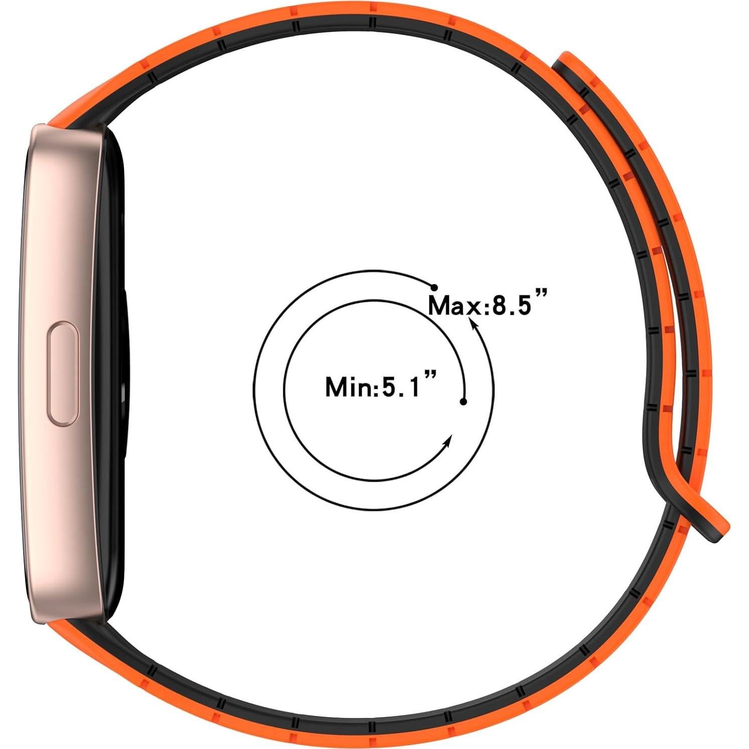 Correa de Reemplazo LOKEKE para Huawei Band 10/9/8 - Silicona Negra