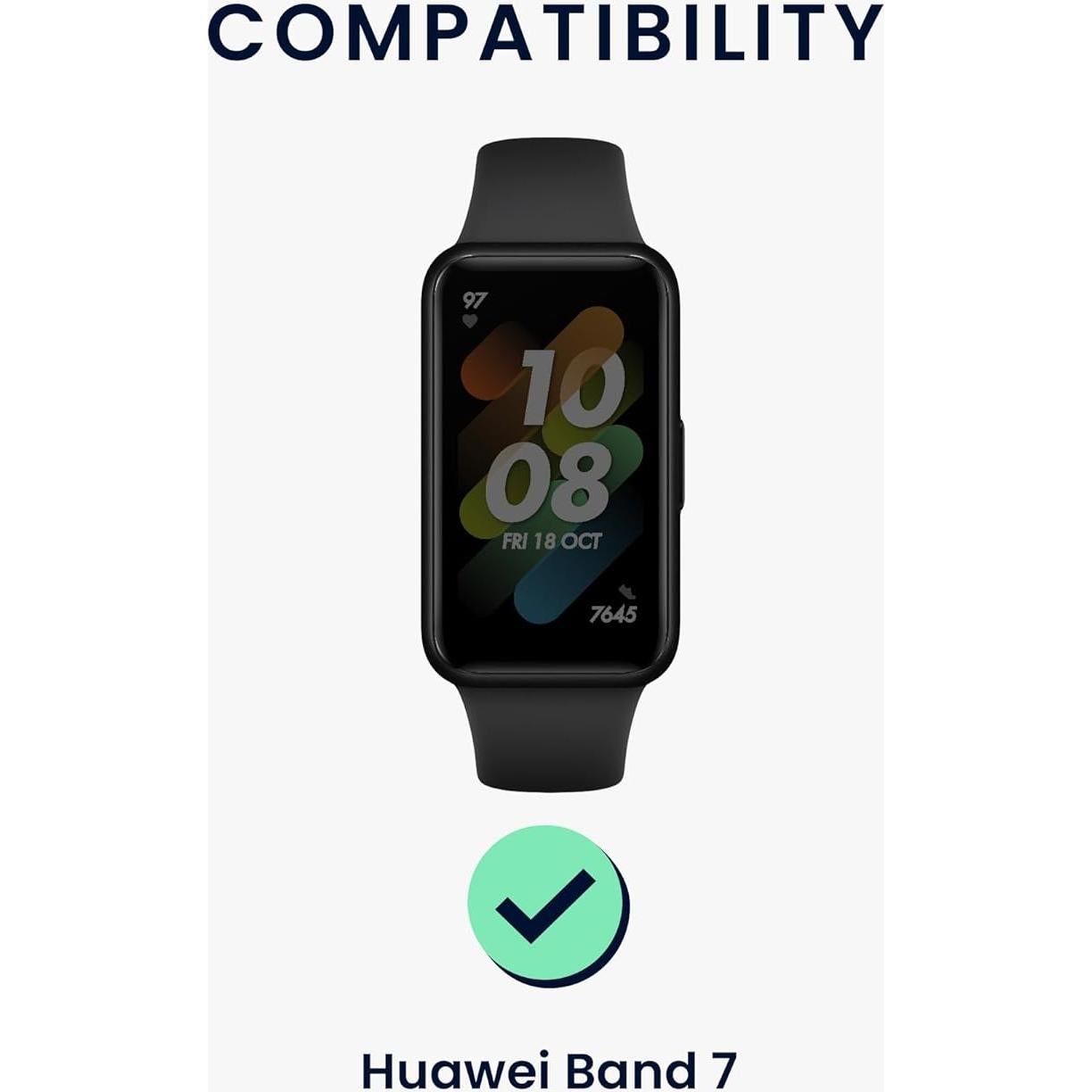 Correa de Nylon Ajustable kwmobile para Huawei Band 7 - Naranja