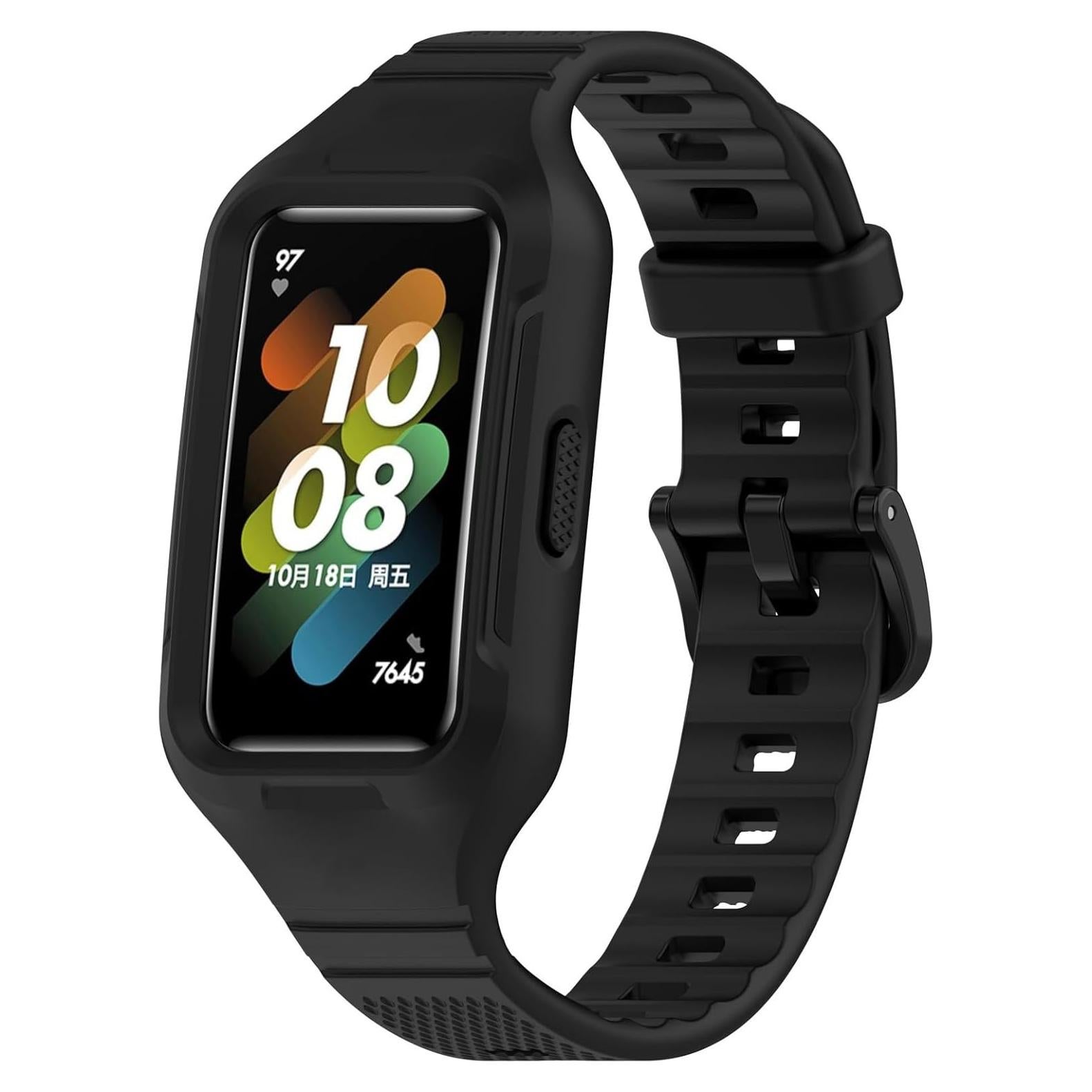 Correa de Silicona Disscool para Huawei Band 10/9/8/7/6 Pro - Negro
