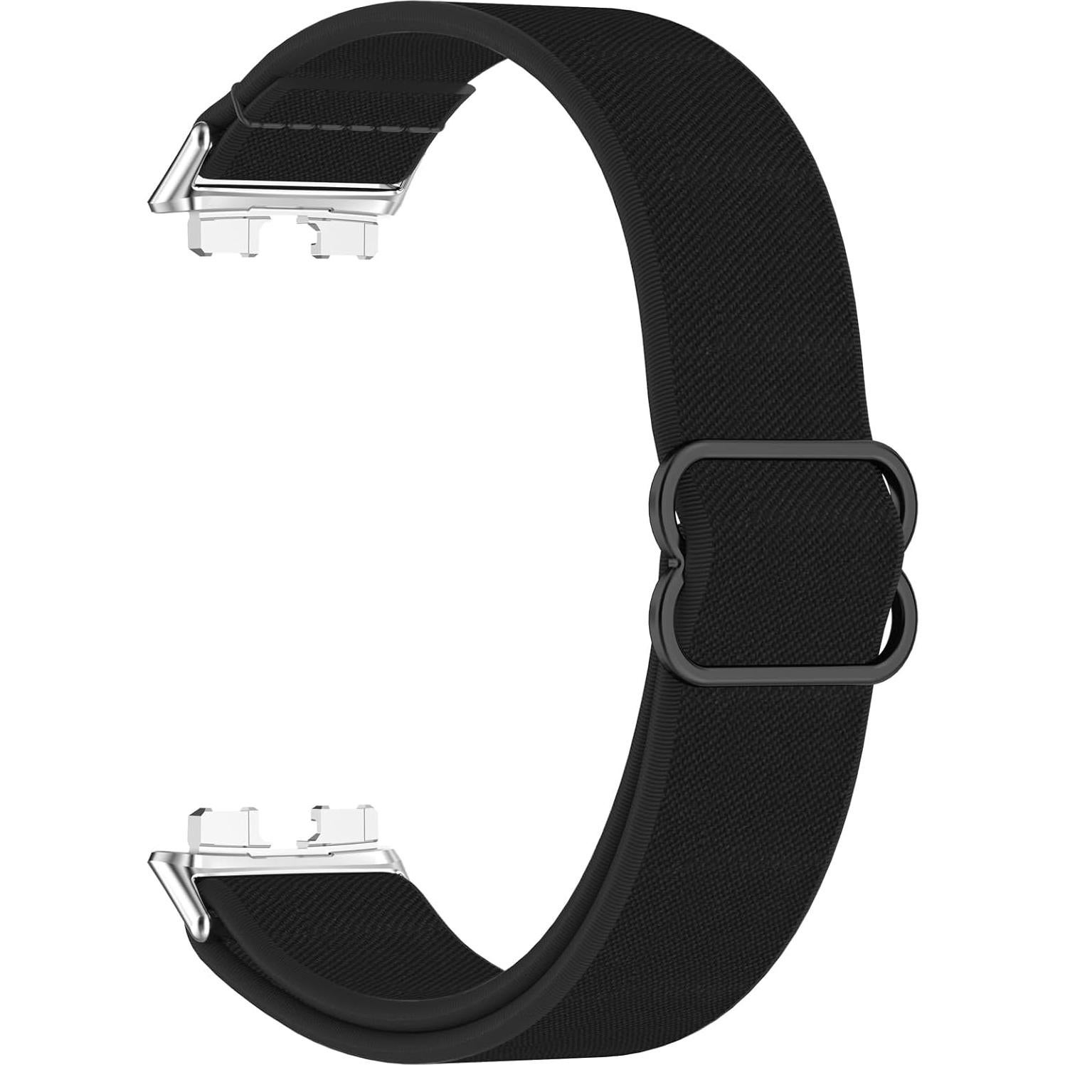 Correa de muñeca Disscool para Huawei Band 10/9/8 NFC - Nylon Negro