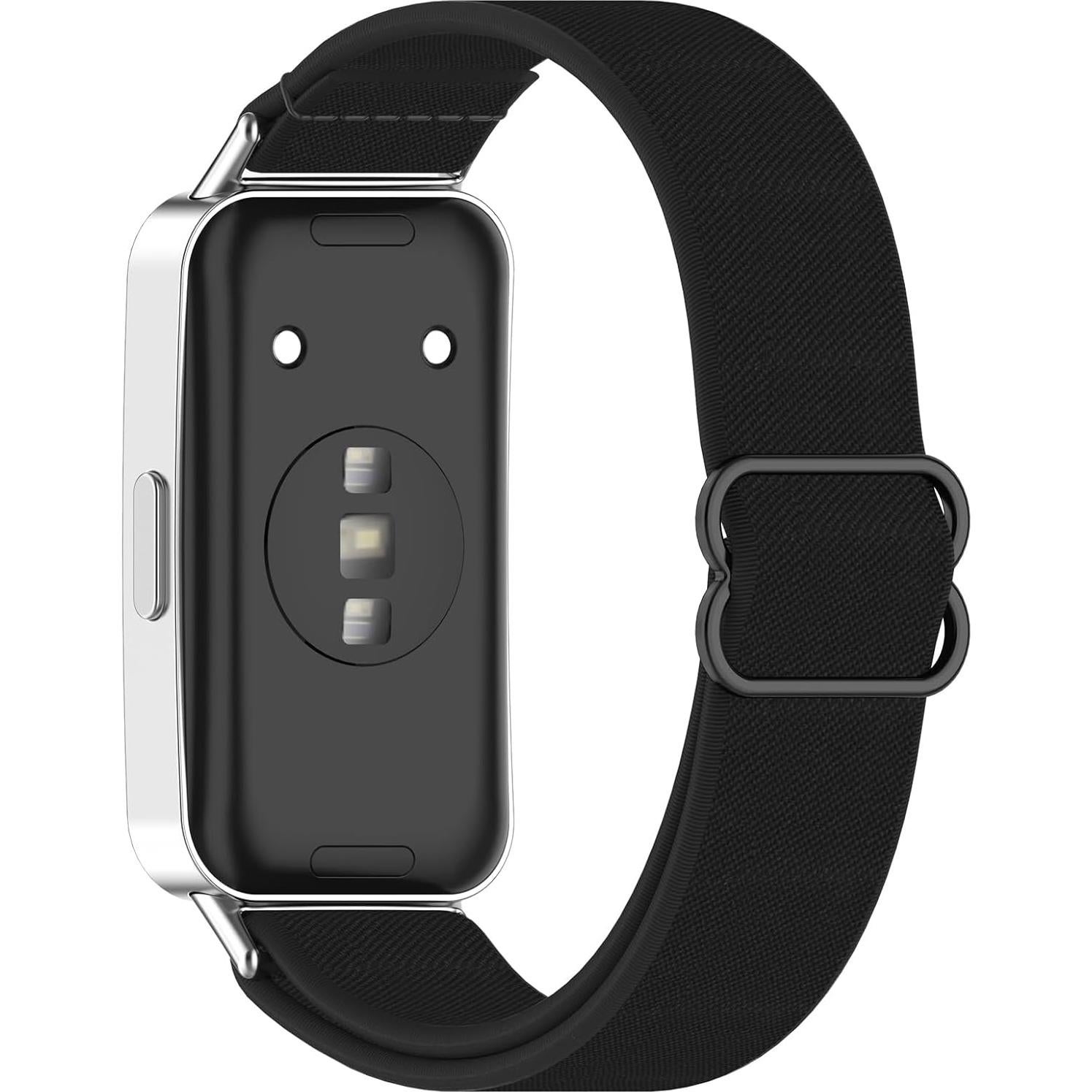 Correa de muñeca Disscool para Huawei Band 10/9/8 NFC - Nylon Negro