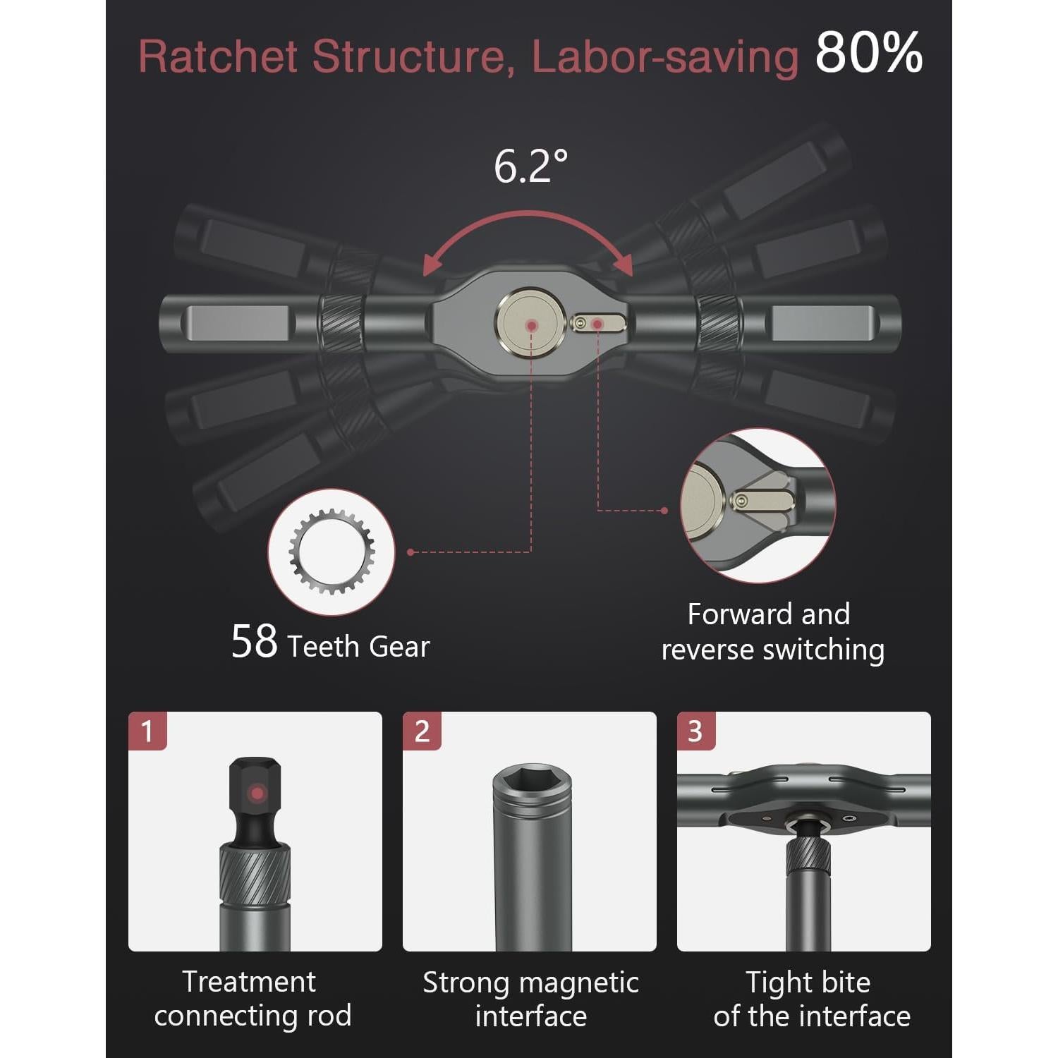 Juego de Destornilladores de Carraca LOFICOPER 42 en 1 Magnéticos