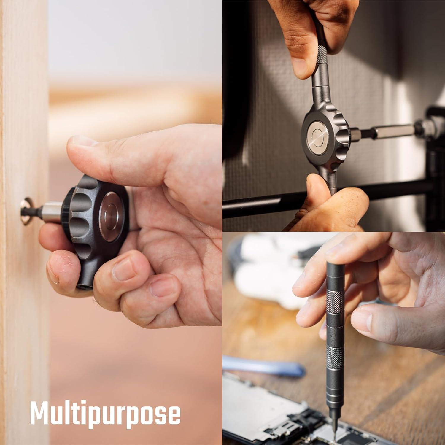 Juego de Destornillador Ratchet Sin Engranaje Steinwhale 64 Piezas