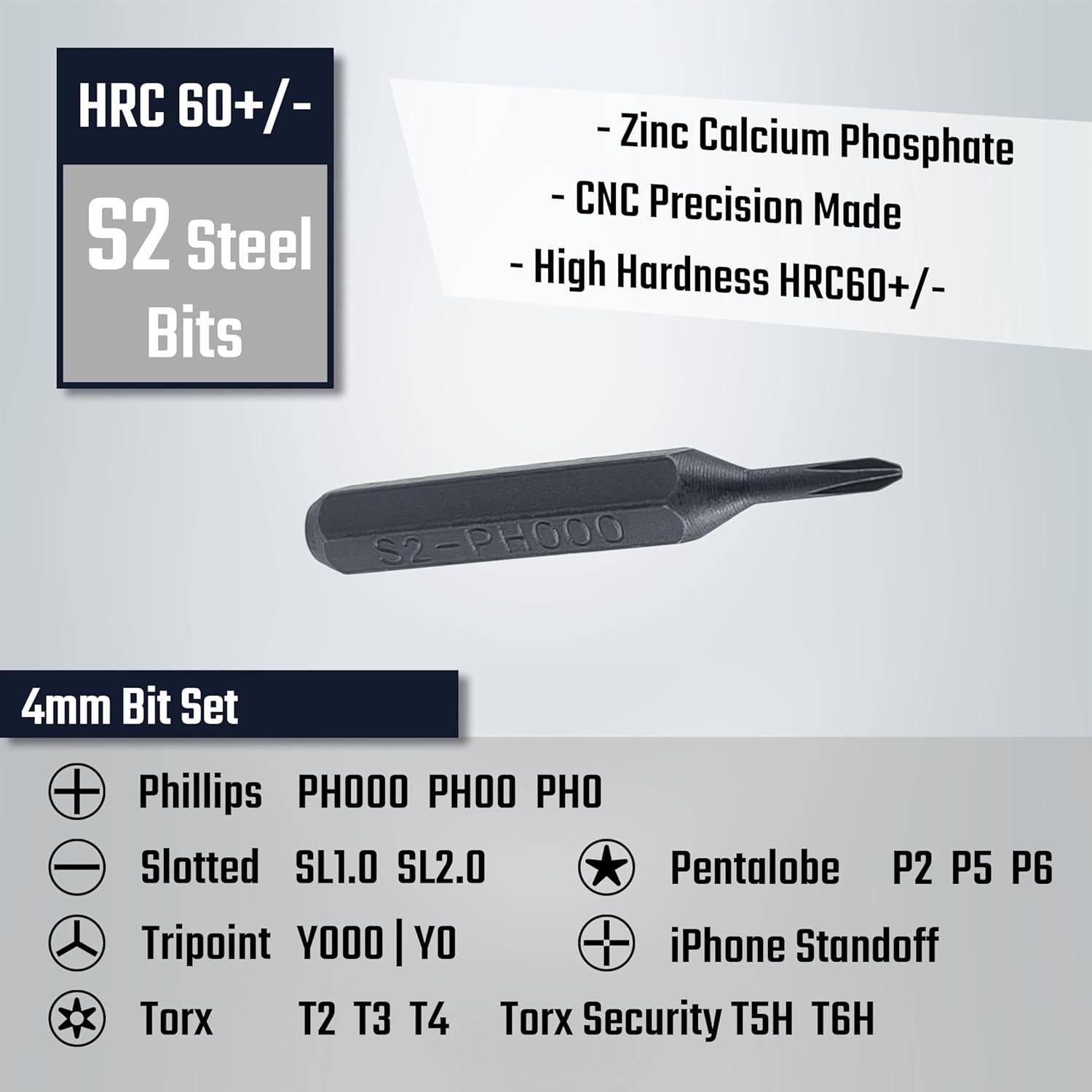 Juego de Destornillador Ratchet Sin Engranaje Steinwhale 64 Piezas