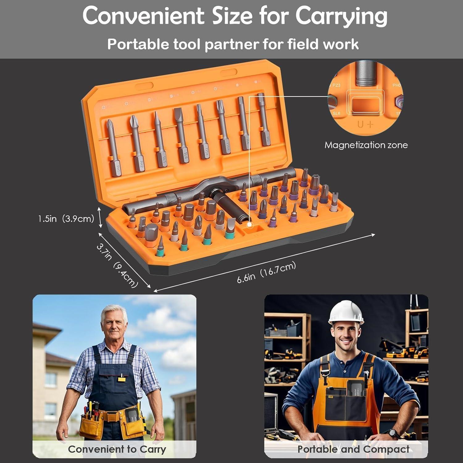 Juego de Destornilladores de Carraca Olipiter 42 en 1 Magnéticos
