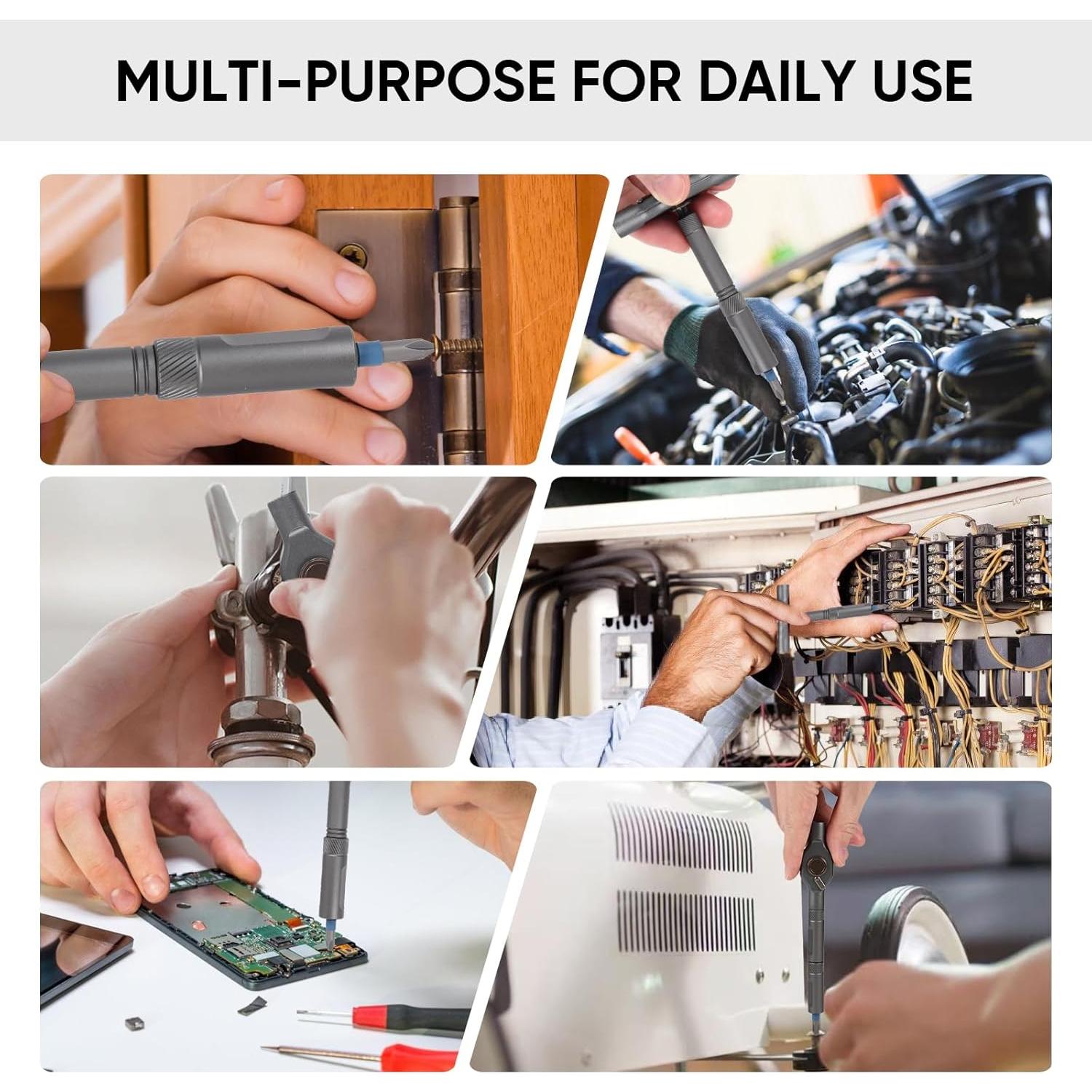 Juego de Destornilladores Trinquete Magnético 42 en 1 Arcomin