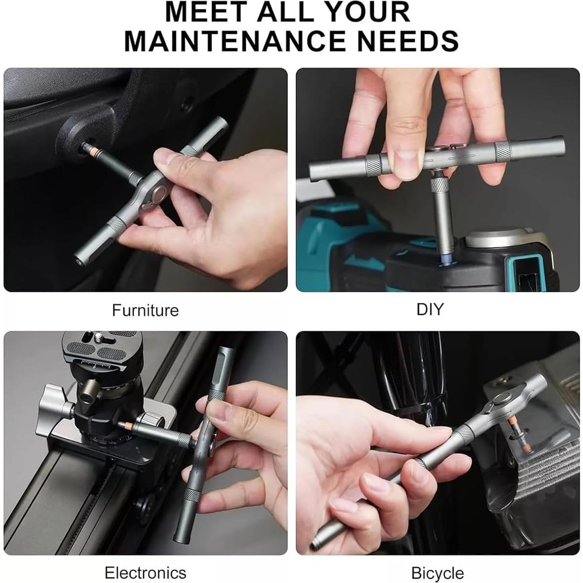 Juego de Destornilladores Magnéticos 42 en 1 Liucocotos - Puntas S2 y Mango Intercambiable