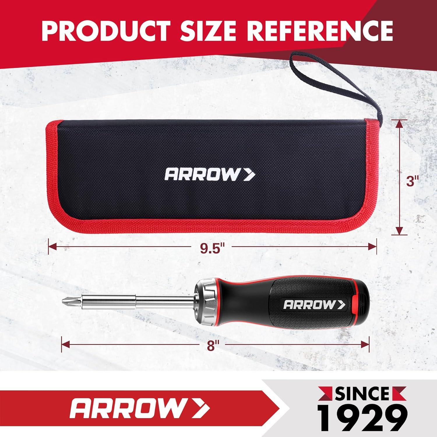 Juego de Destornilladores de Carraca Arrow 27-en-1 con Estuche