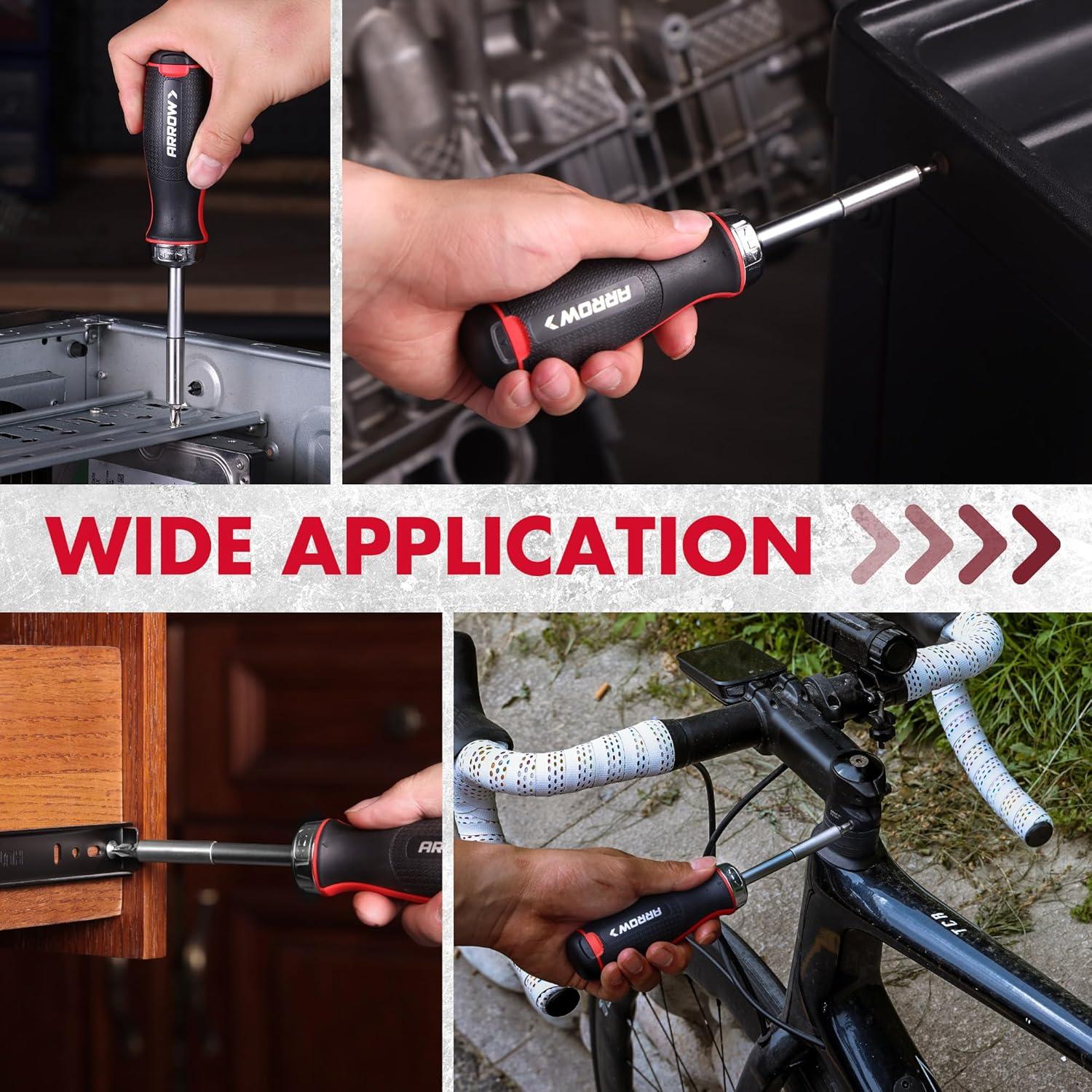 Juego de Destornilladores de Carraca Arrow 27-en-1 con Estuche