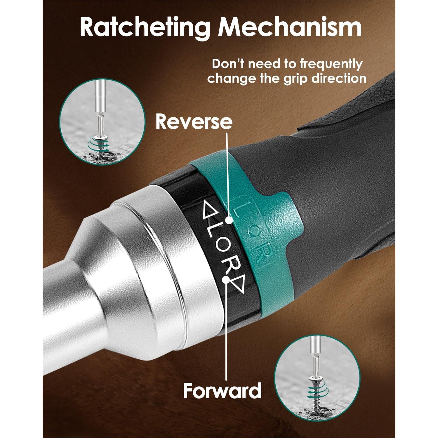 Destornillador de Trinquete 16-en-1 HYCHIKA con Bits Magnéticos
