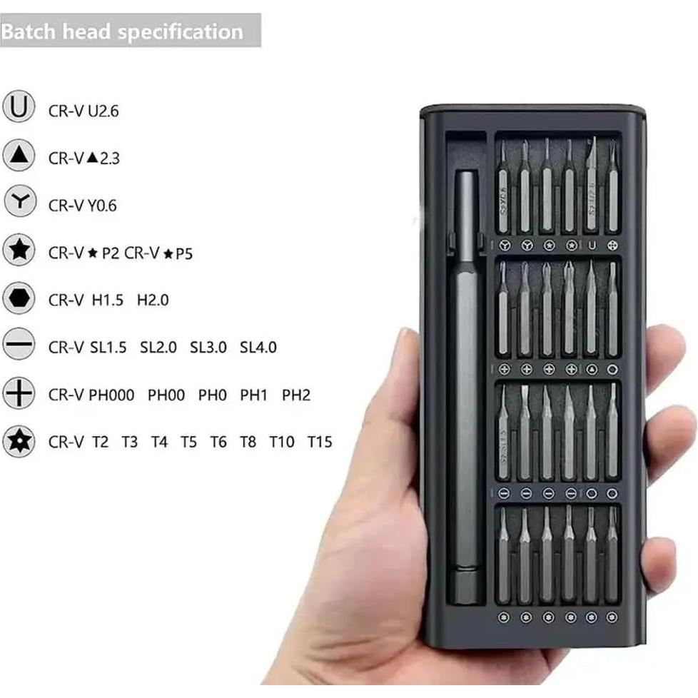 Juego de Destornilladores de Precisión Genérico 24 en 1 Ergonómico