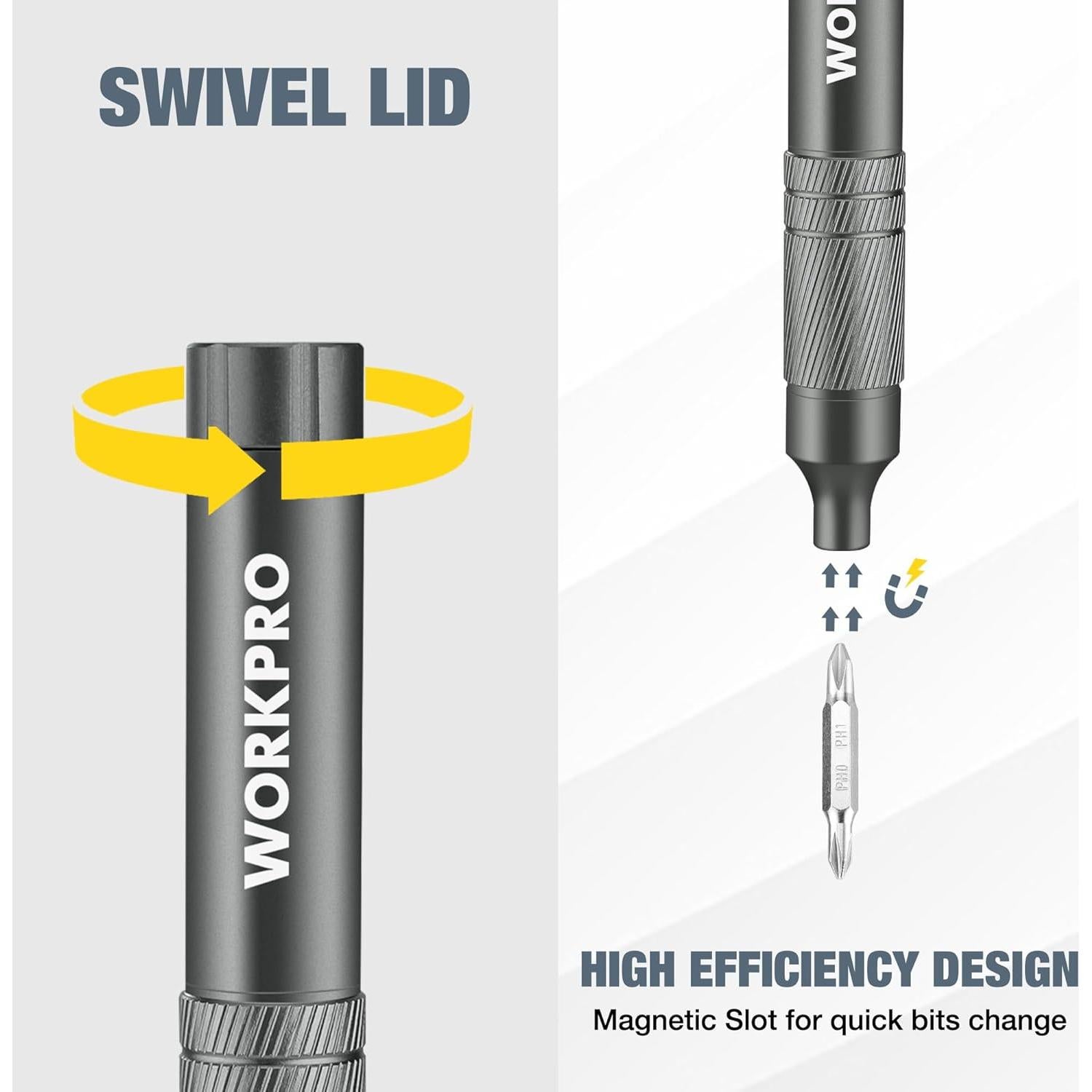 Juego de Destornilladores Mini 24 en 1 WORKPRO - Acero S2