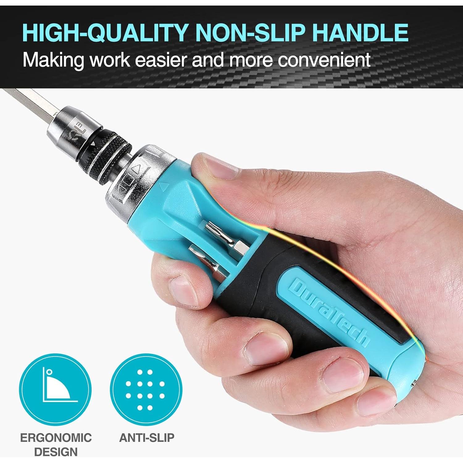 Juego de Destornilladores de Carraca 2 Piezas DURATECH 12 en 1