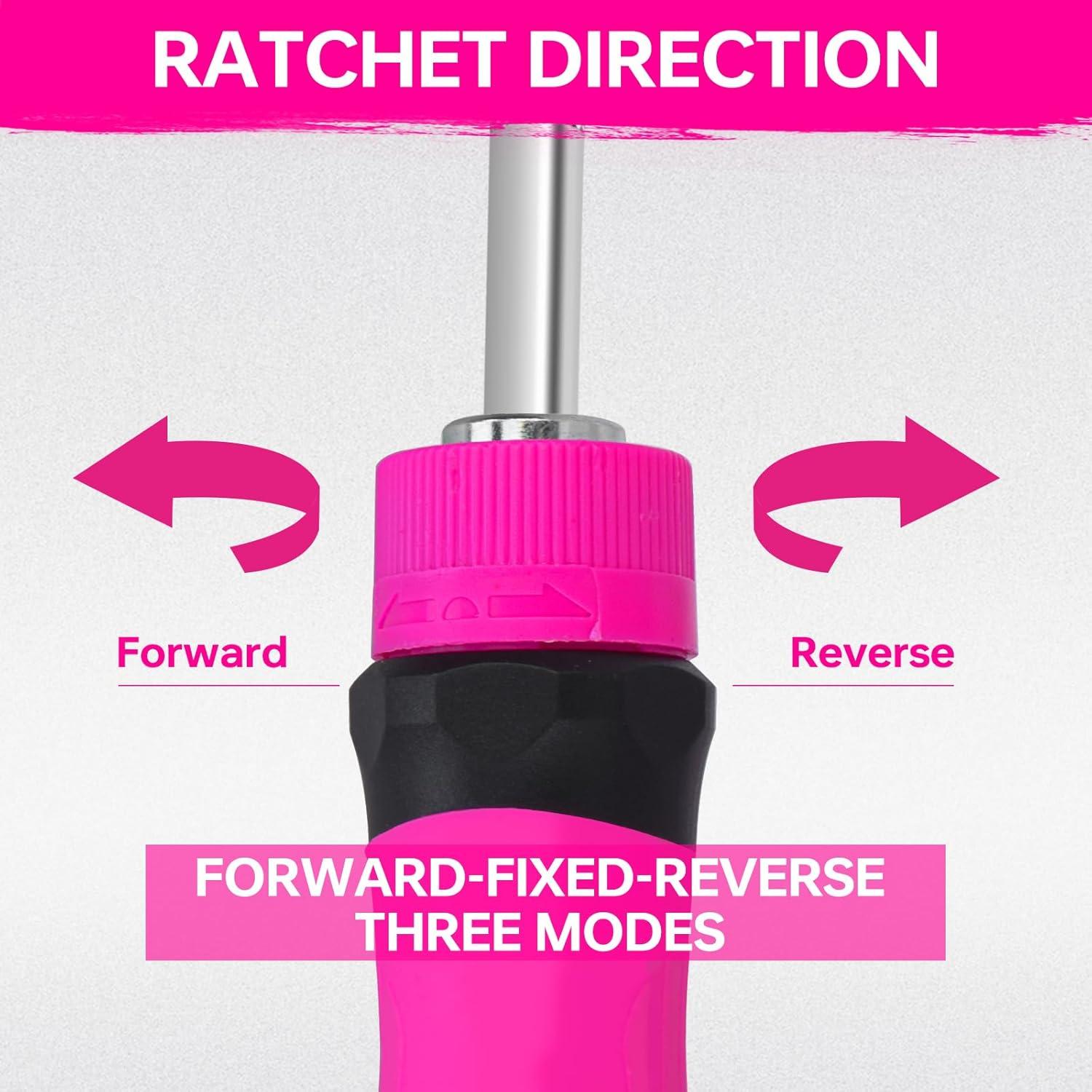 Juego de Destornilladores 32 en 1 THINKWORK Rosa Ergonómico