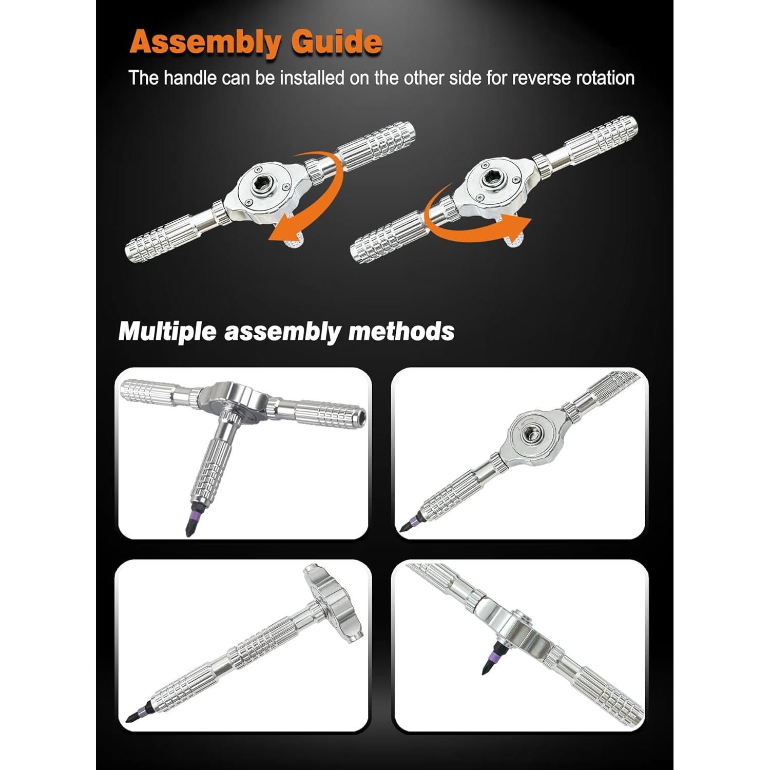 Juego de Destornilladores Magnéticos 40 en 1 Whtawtaw con Mango Desmontable