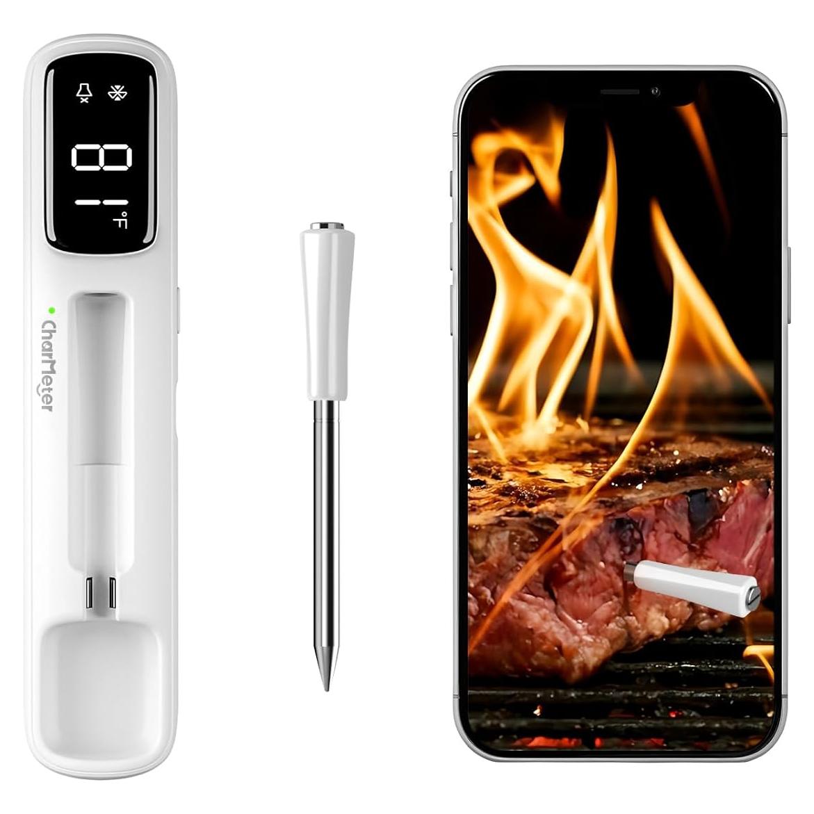 Termómetro de Carne Inalámbrico CharMeter ISVT-11-B 10.16 cm
