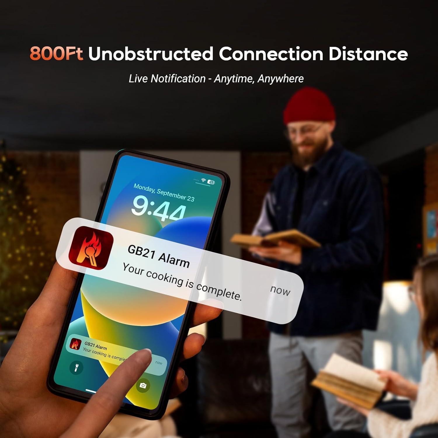 Termómetro de Carne Bluetooth GrillBliss GB-21-B Inalámbrico