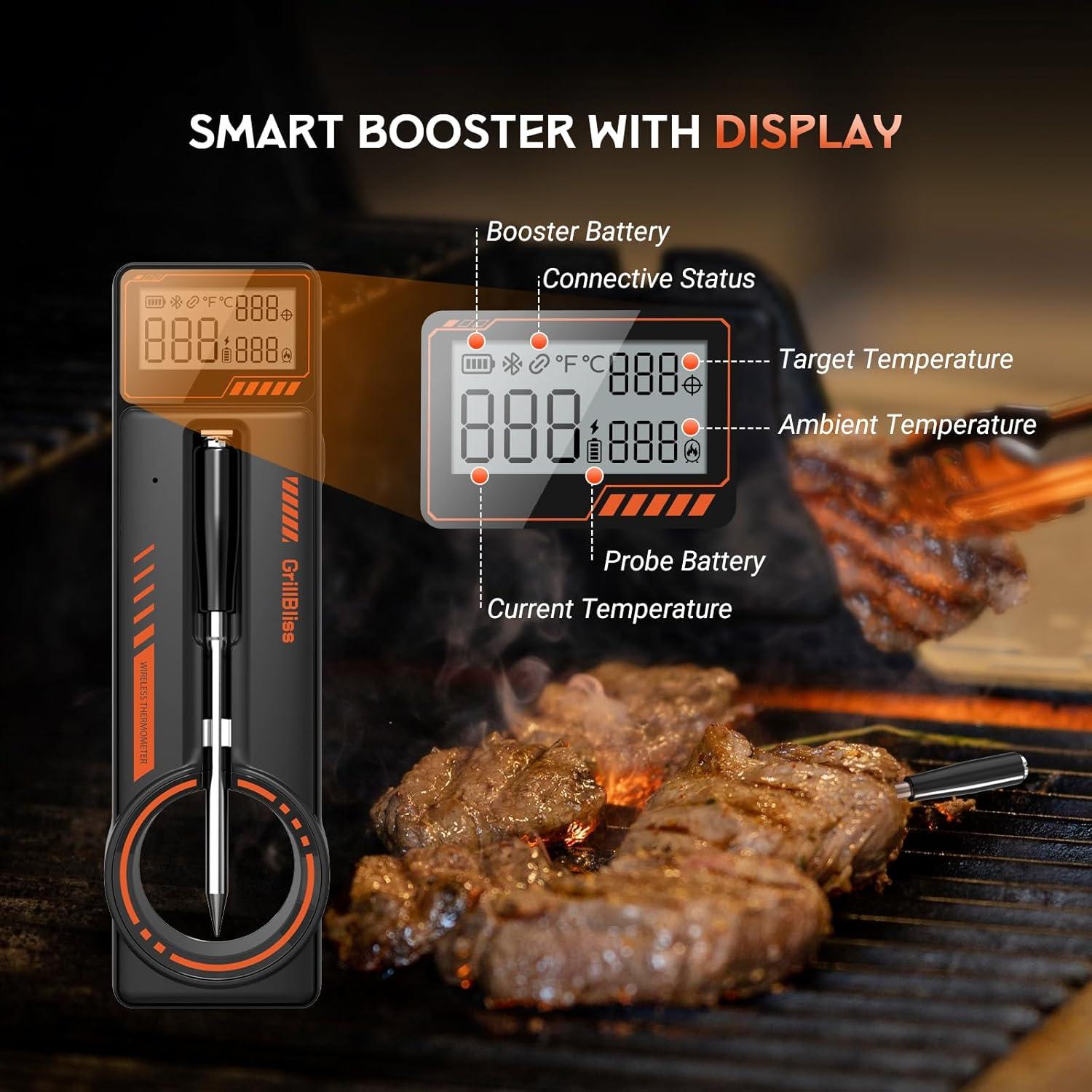 Termómetro de Carne Bluetooth GrillBliss GB-21-B Inalámbrico