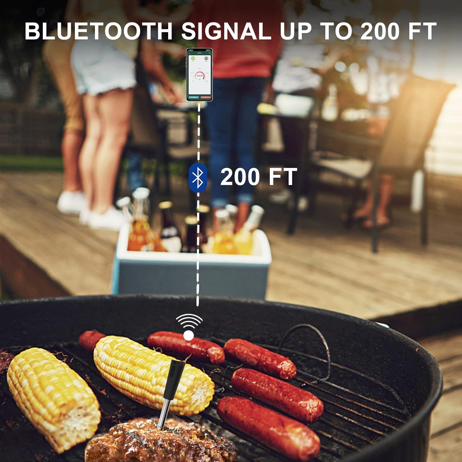Termómetro de Carne Inalámbrico Bluetooth YONZHENG 60m Recargable