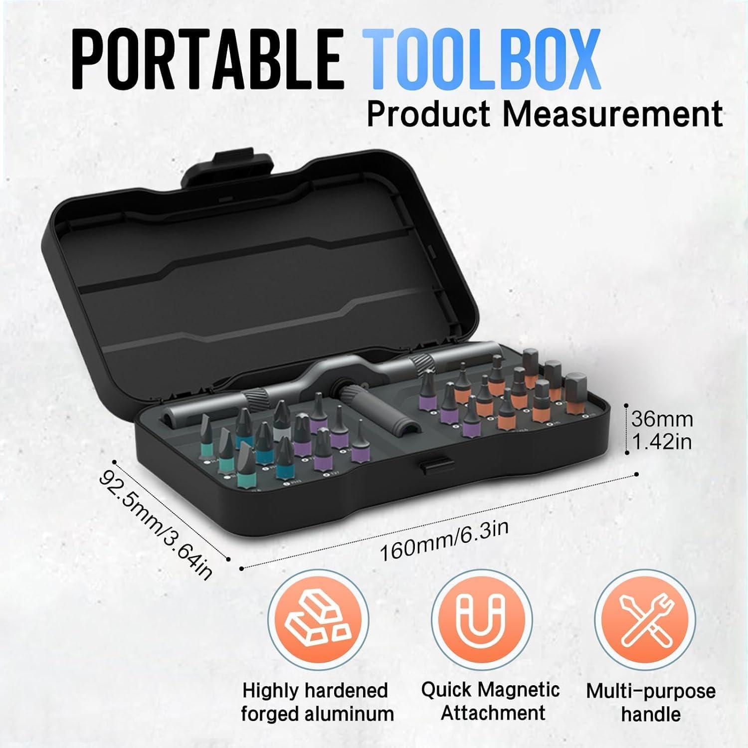 Juego de Destornillador Magnético 24 en 1 AULCTR Ergonómico
