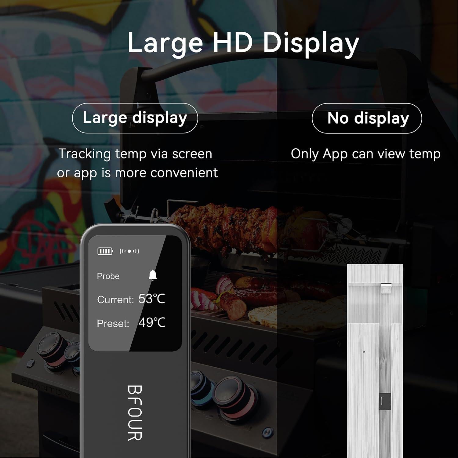 Termómetro de Carne Digital Inalámbrico BFOUR BF-30 PRO 100% Impermeable