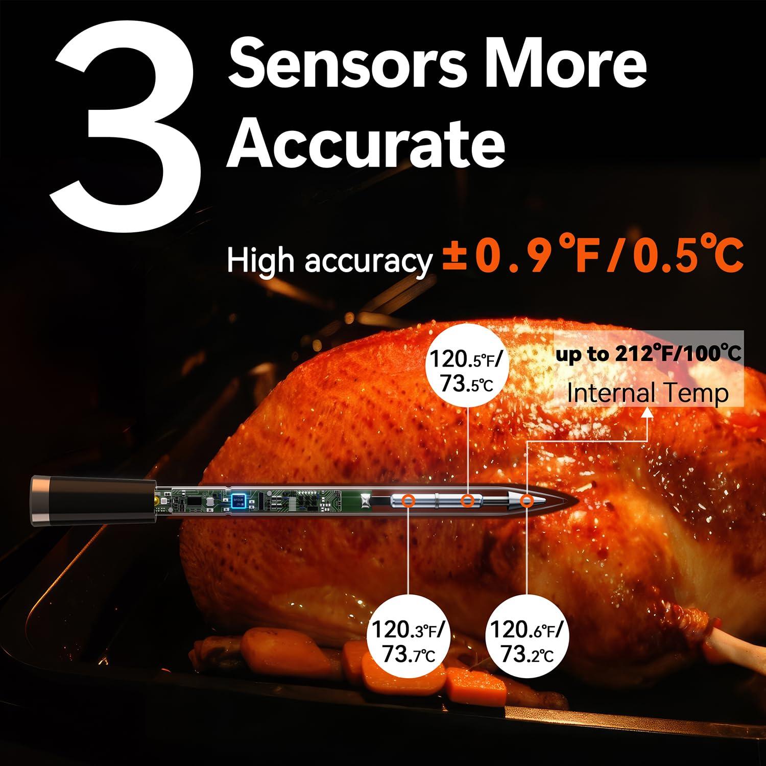 Termómetro de Carne Digital Inalámbrico BFOUR BF-30 PRO 100% Impermeable