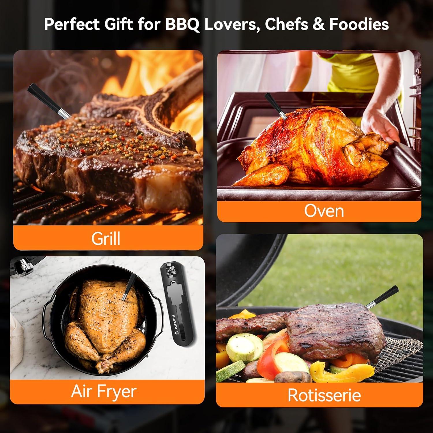 Termómetro de Carne Inalámbrico JUELICH Bluetooth 250m Precisión