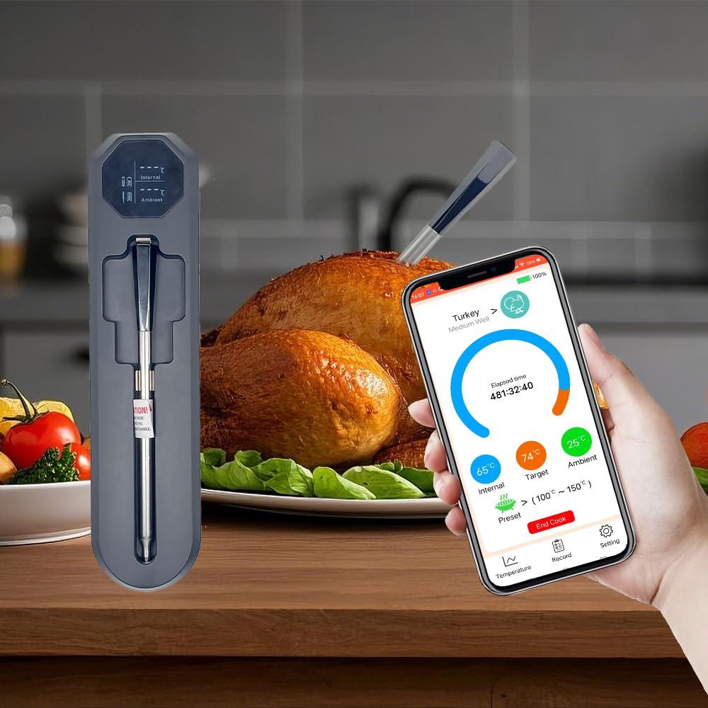 Termómetro de Carne Inalámbrico PULEKESI Smt-01 con App