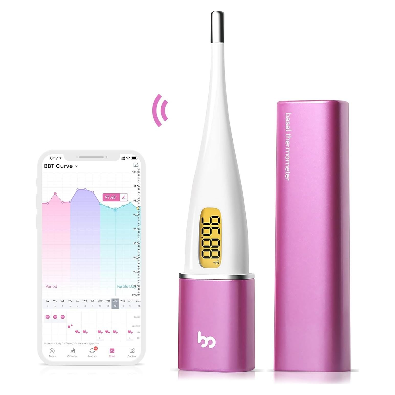 Termómetro Basal Inteligente Femometer Morado con APP