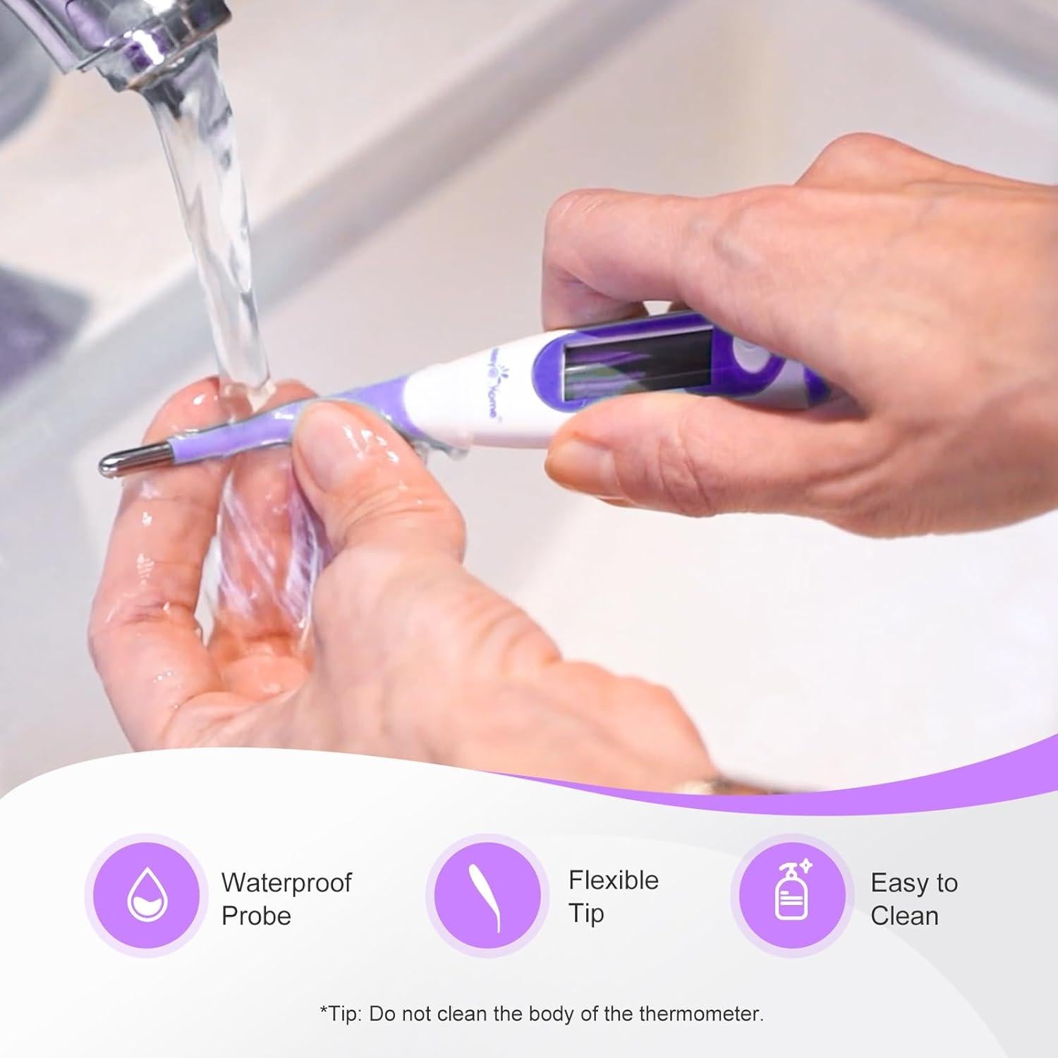 Termómetro Basal Digital Easy@Home EBT-100B con Pantalla LCD