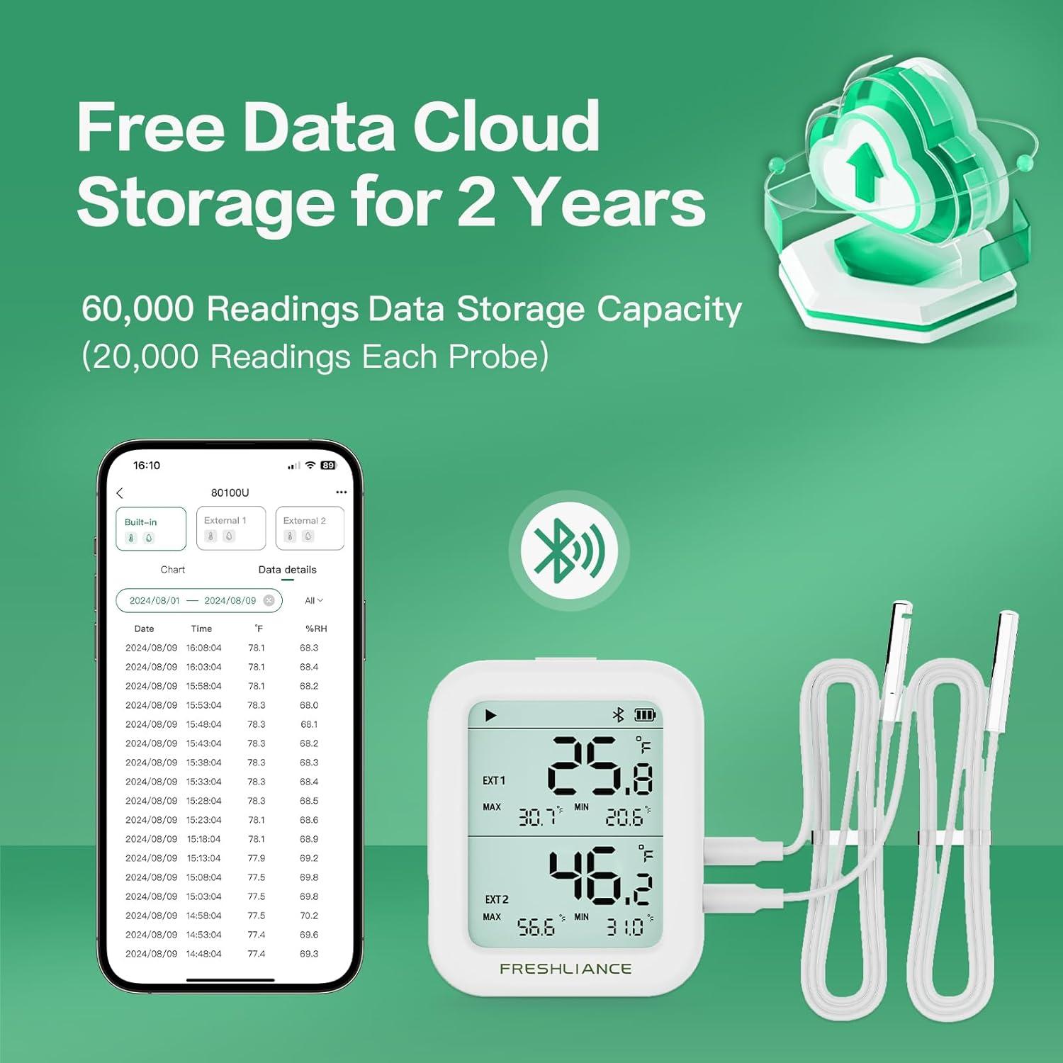 Grabador de Datos de Temperatura y Humedad Freshliance TH30R-I