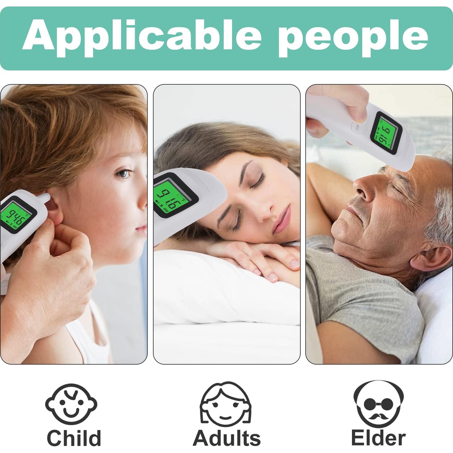 Termómetro Infrarrojo Bluetooth MAIYUE HR01-0829 para Adultos y Niños