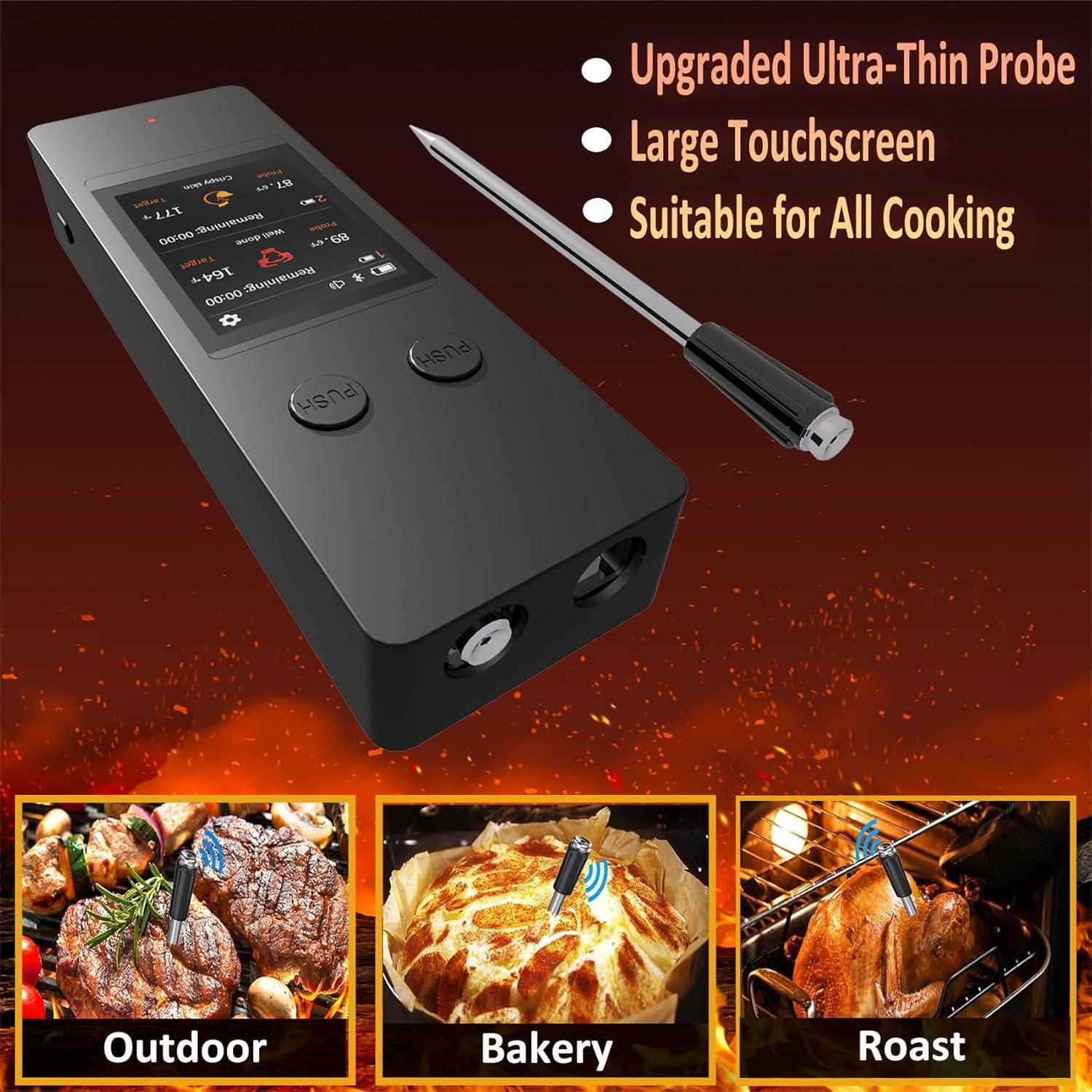 Termómetro Digital Inalámbrico para Carne Ruideecook JX369 243.84m