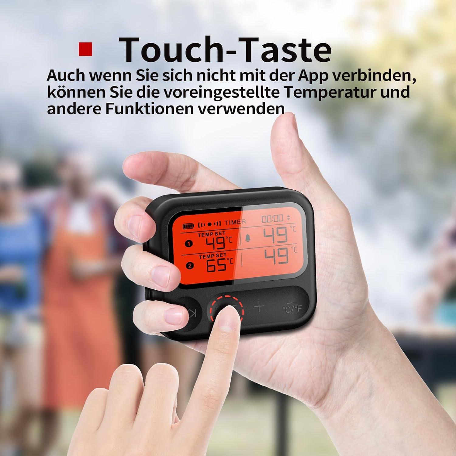 Termómetro Digital Inalámbrico BFOUR para Carne Doble Sonda