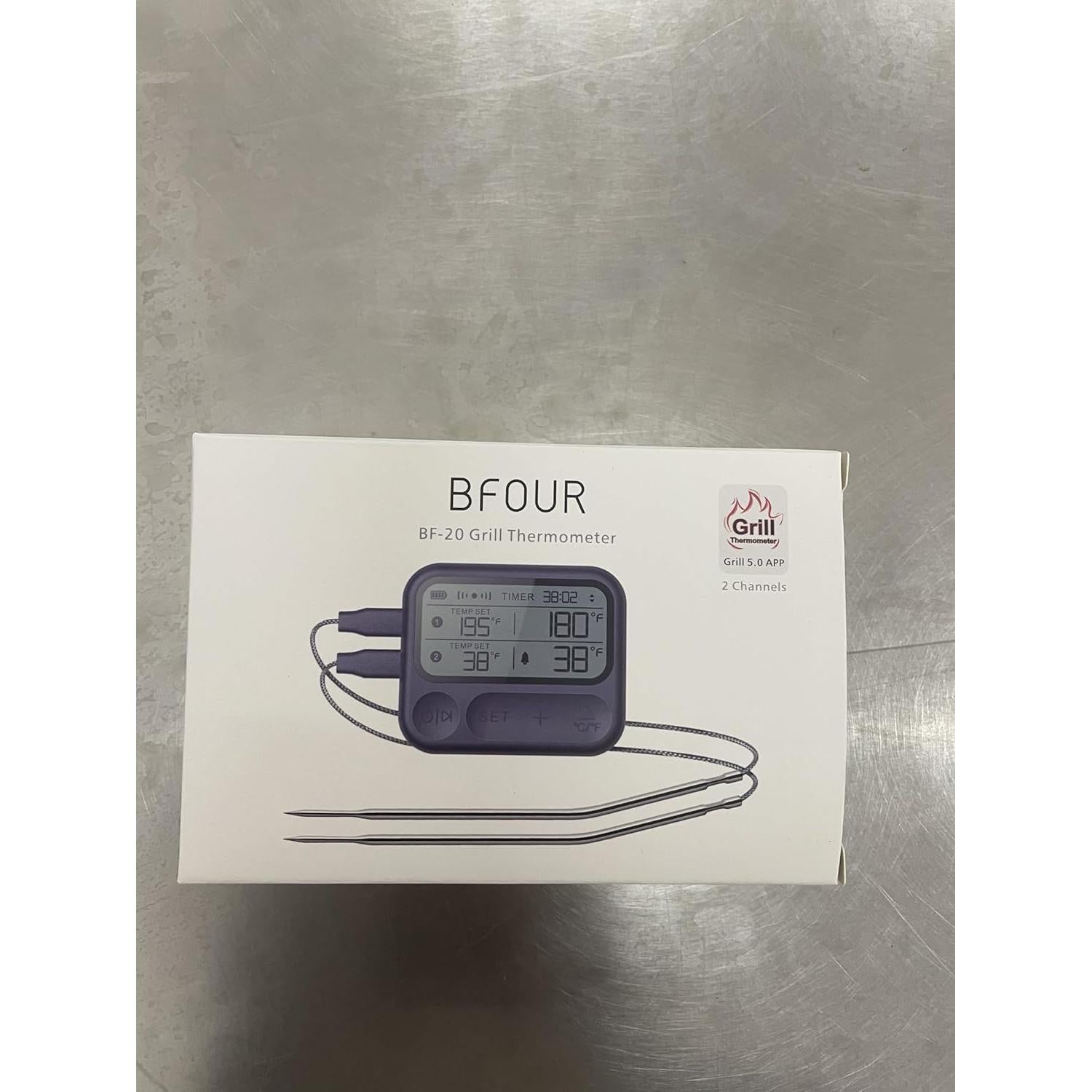 Termómetro Digital Inalámbrico BFOUR para Carne Doble Sonda