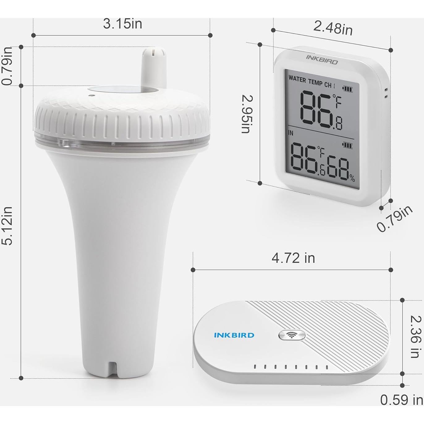 Termómetro Inalámbrico para Piscina INKBIRD con WiFi y APP