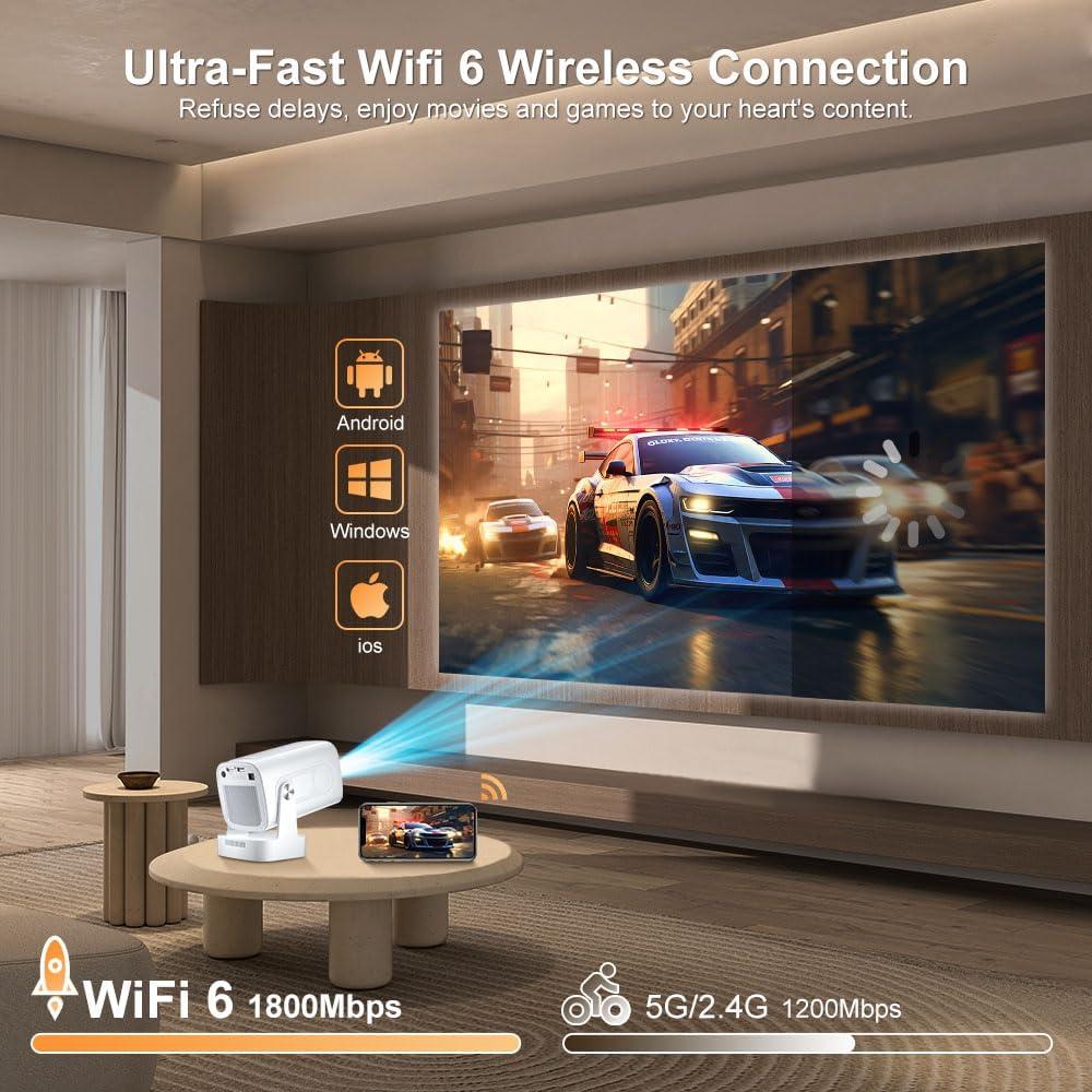 Proyector Mini Portátil Salange HY260PRO 1080P 4K WiFi Bluetooth