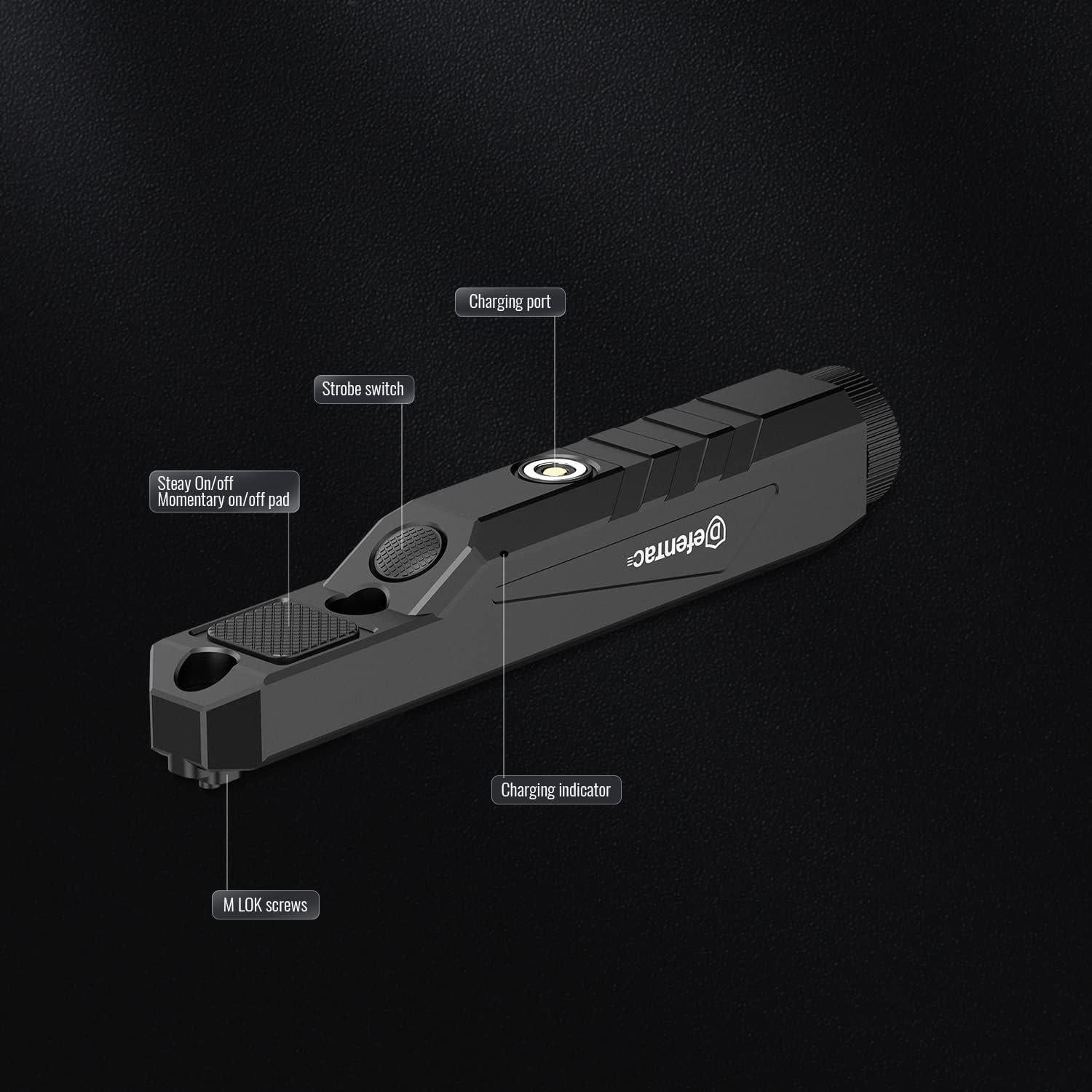 Linterna Táctica DEFENTAC 1600 Lúmenes Recargable M-Lok