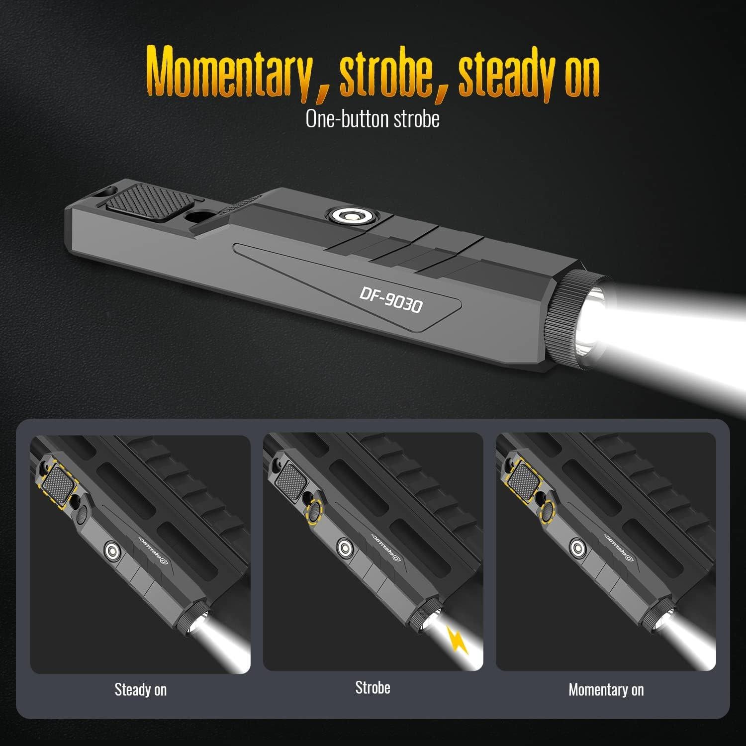 Linterna Táctica DEFENTAC 1600 Lúmenes Recargable M-Lok