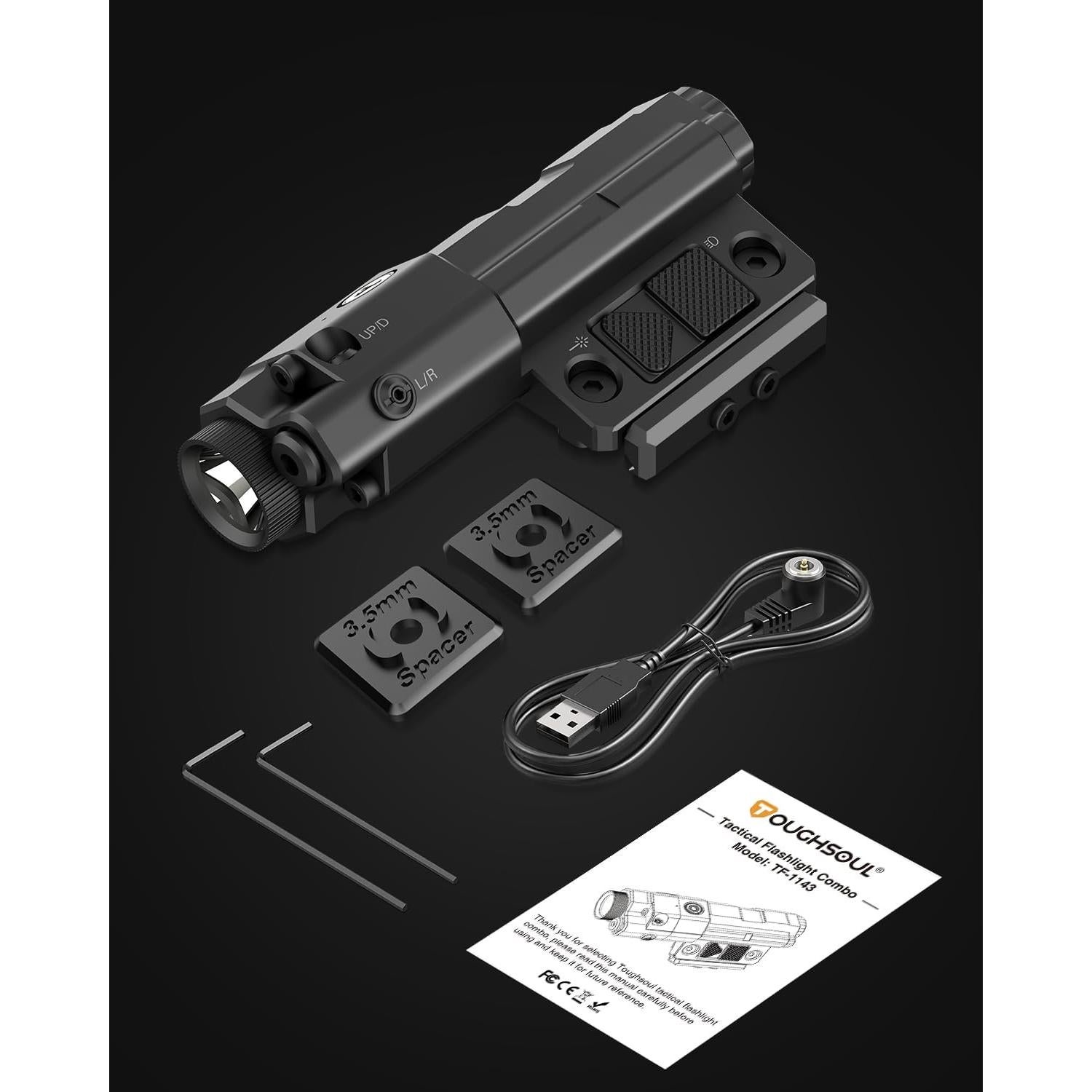 Linterna Combo TOUGHSOUL TF-1143 1600 Lúmenes Verde Recargable