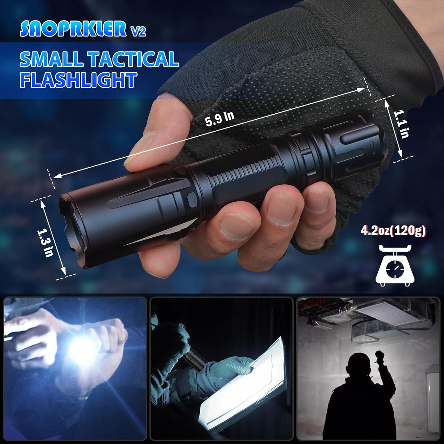 Linterna Táctica SAOPRKLER V2 2350 Lúmenes IP68 685.8m