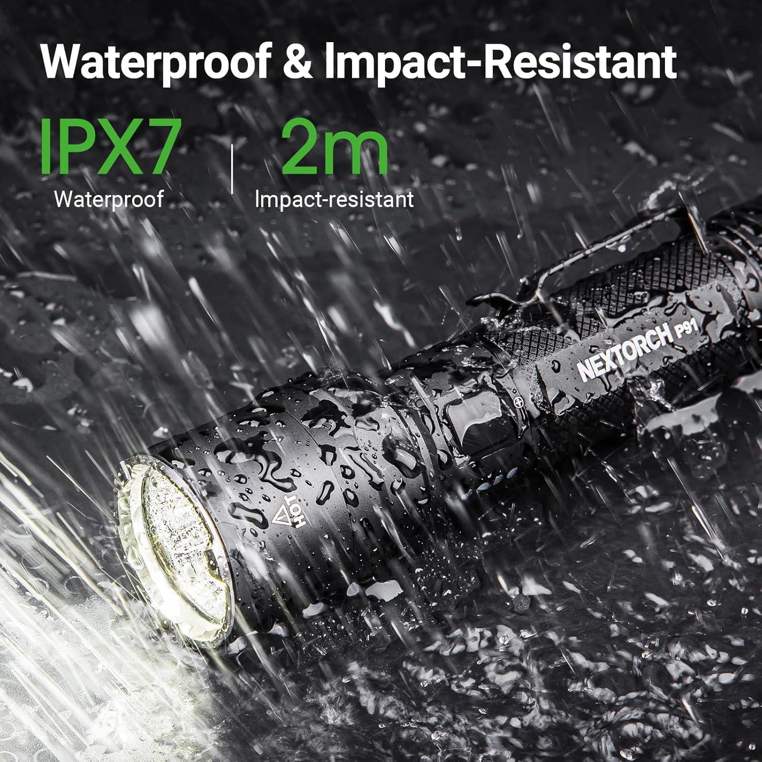 Linterna Táctica NEXTORCH P91 5000 Lúmenes Recargable IPX7