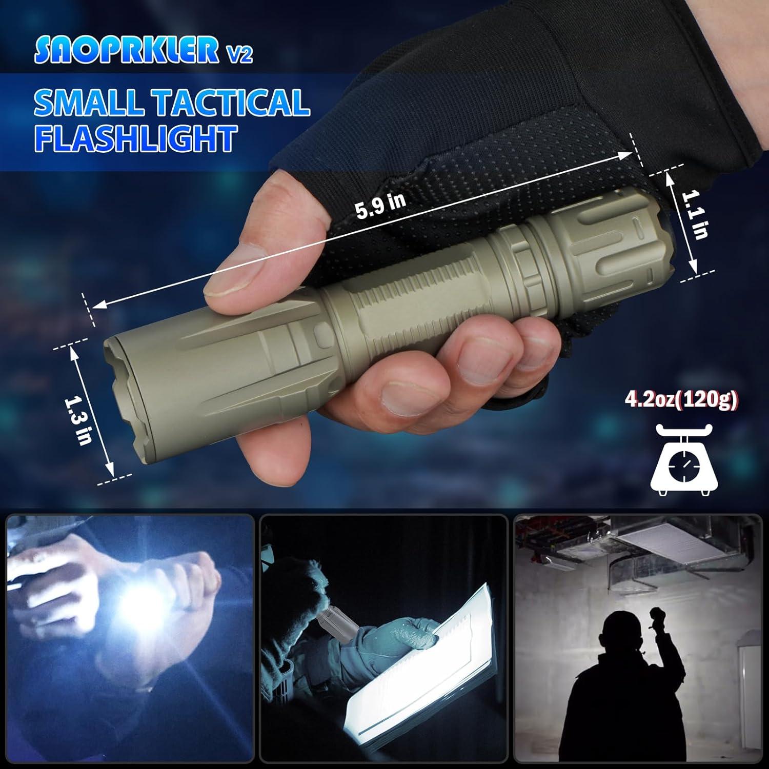 Linterna Táctica SAOPRKLER V2 2350 Lúmenes IP68 Resistente