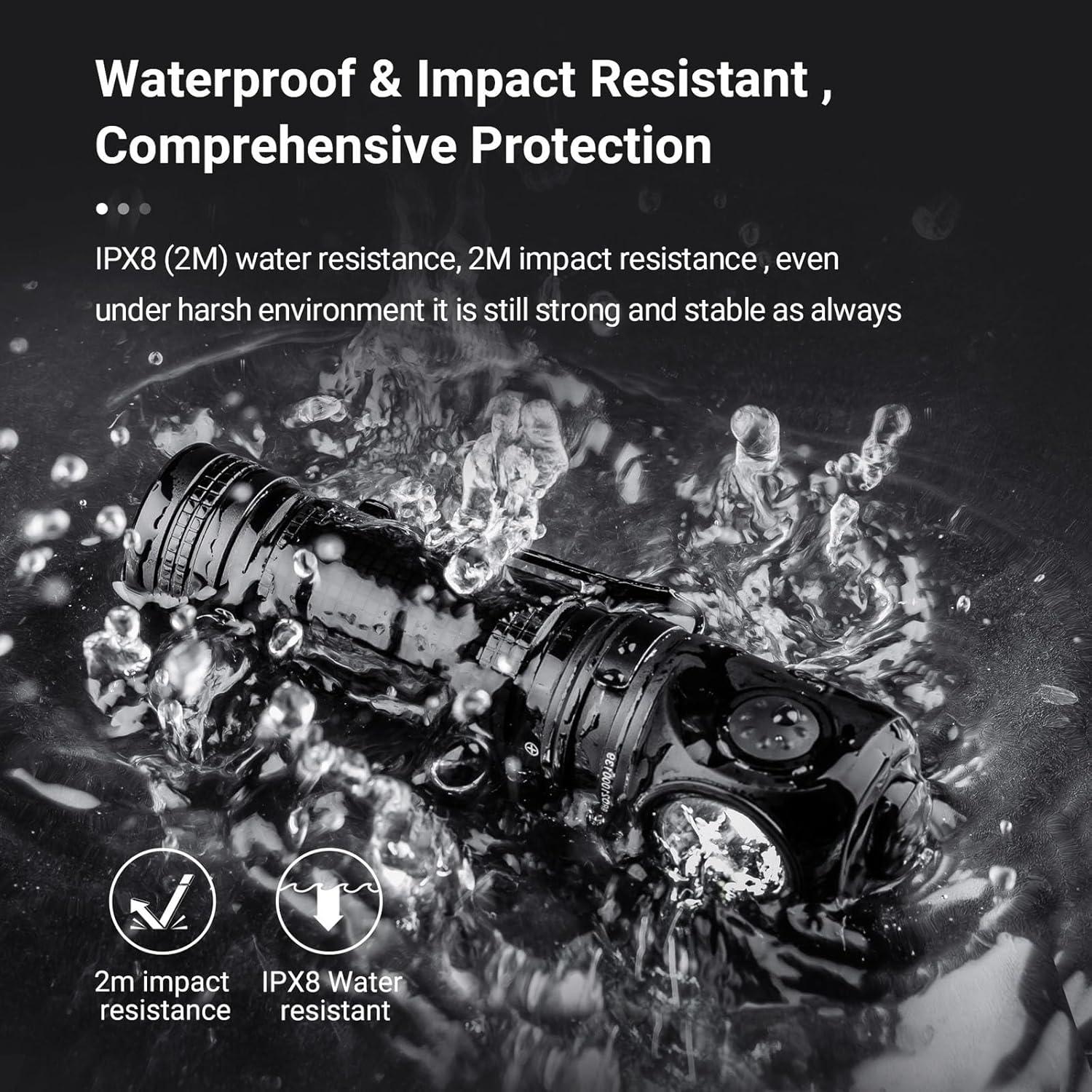 Linterna Táctica NEXTORCH P10 1400 Lúmenes IPX8 Recargable