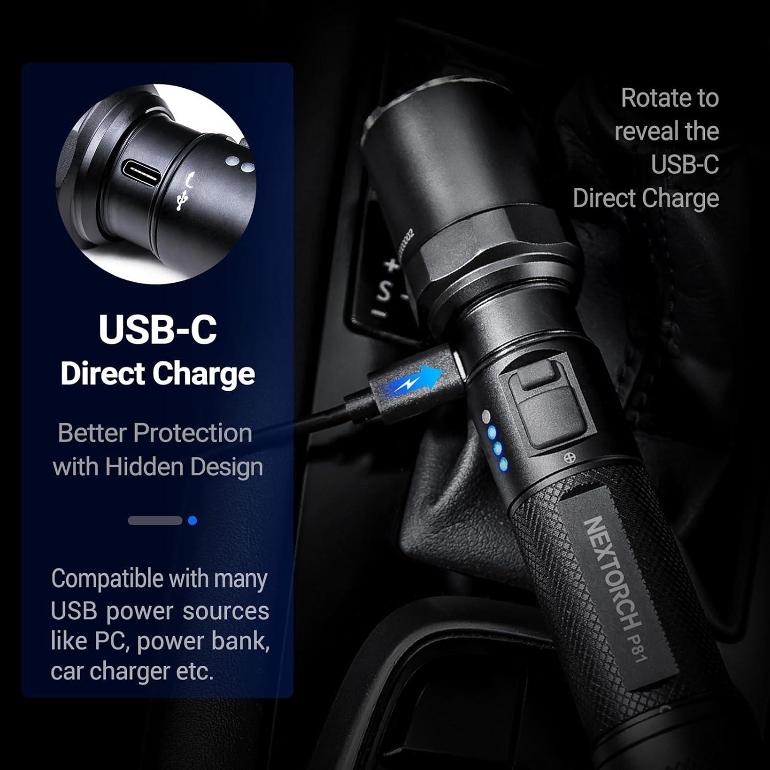 Linterna Recargable NEXTORCH P81 3000 Lúmenes LED Táctica