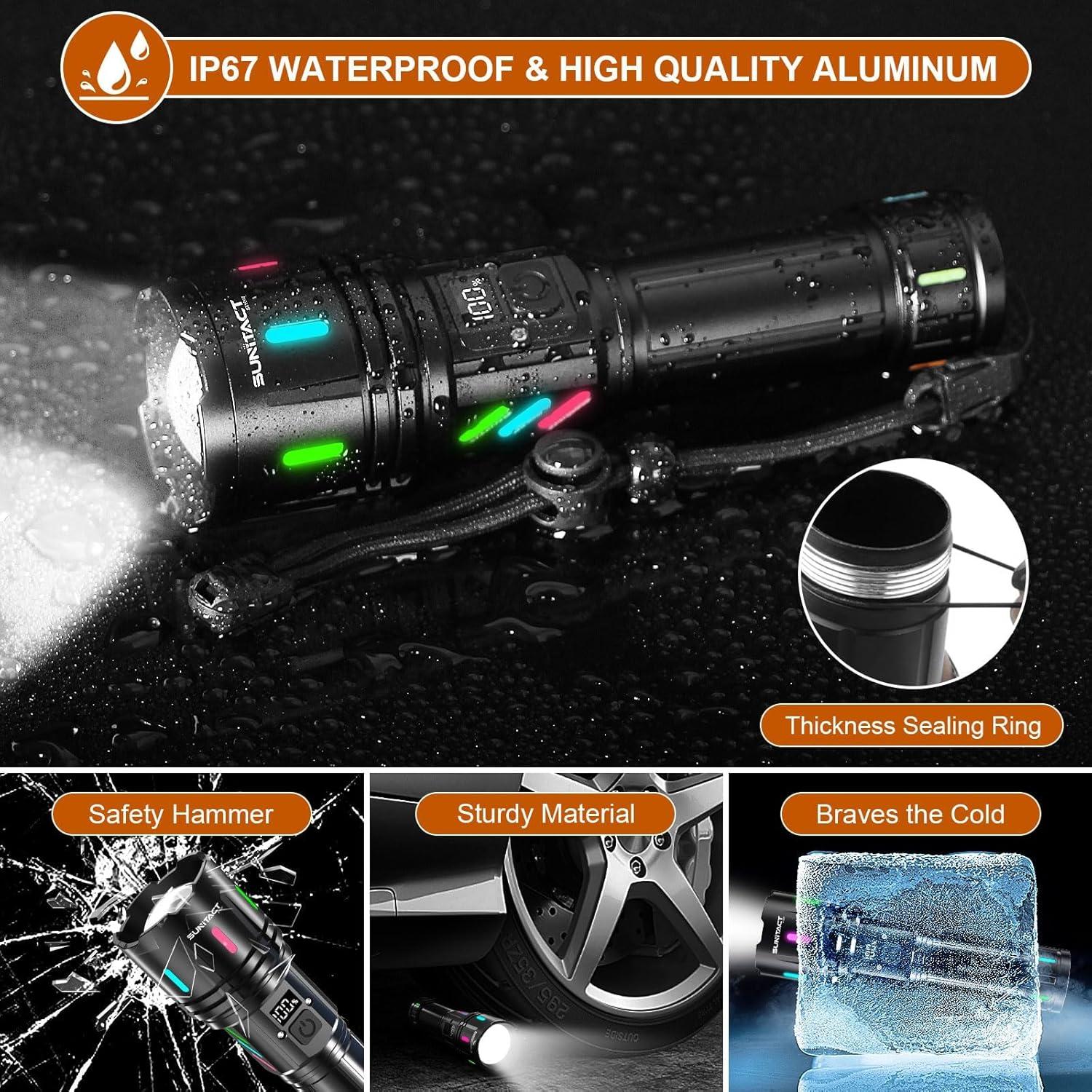 Linterna LED Recargable Sunitact ST1007 2000 Lúmenes IP67