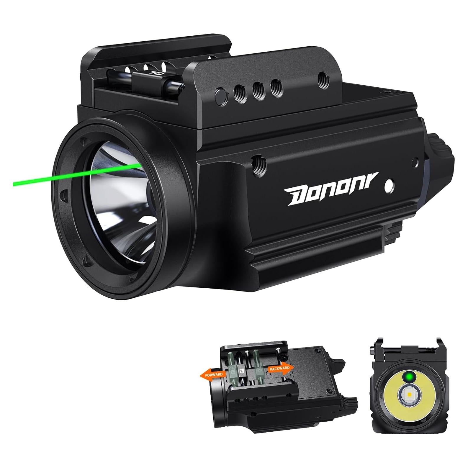 Linterna Táctica Dononr 1000 Lúmenes con Haz Verde Recargable