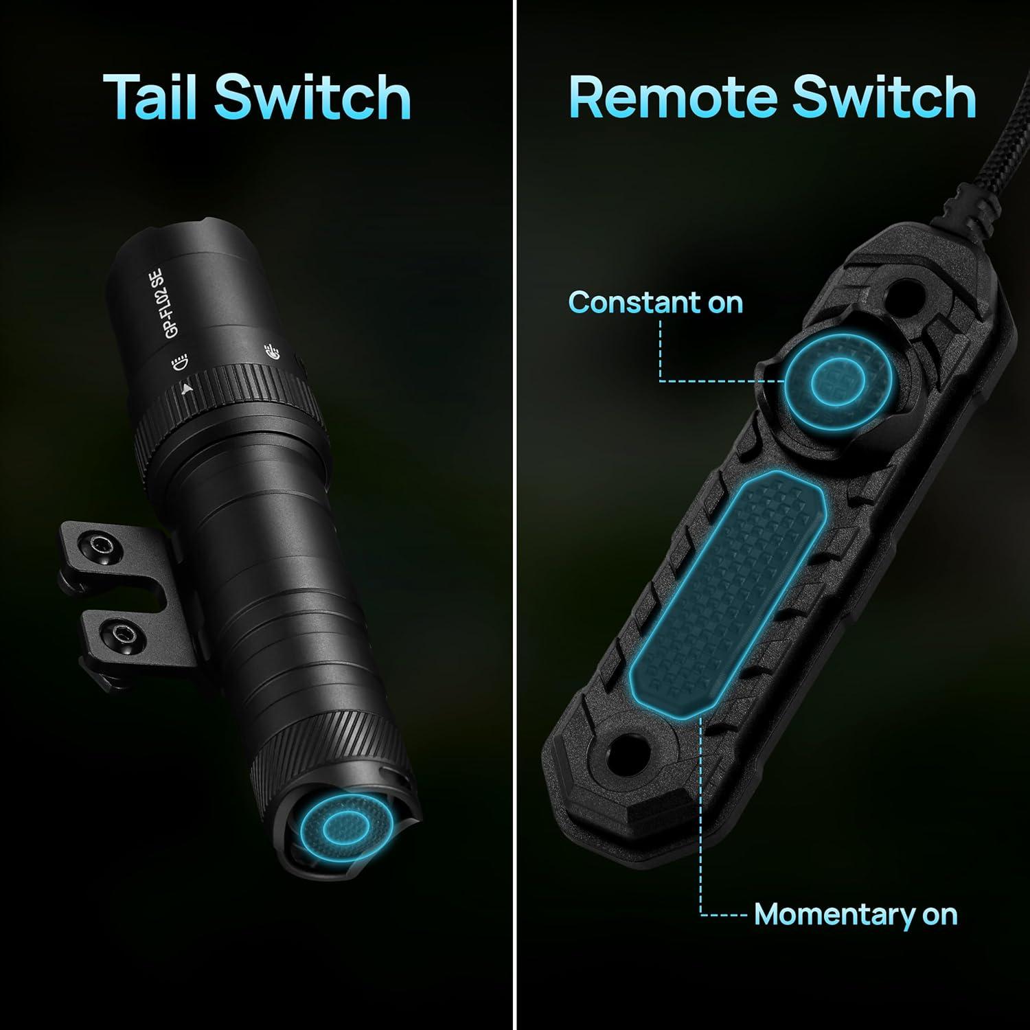 Linterna Táctica LED 2500 Lúmenes GOPLANT con Láser MLOK