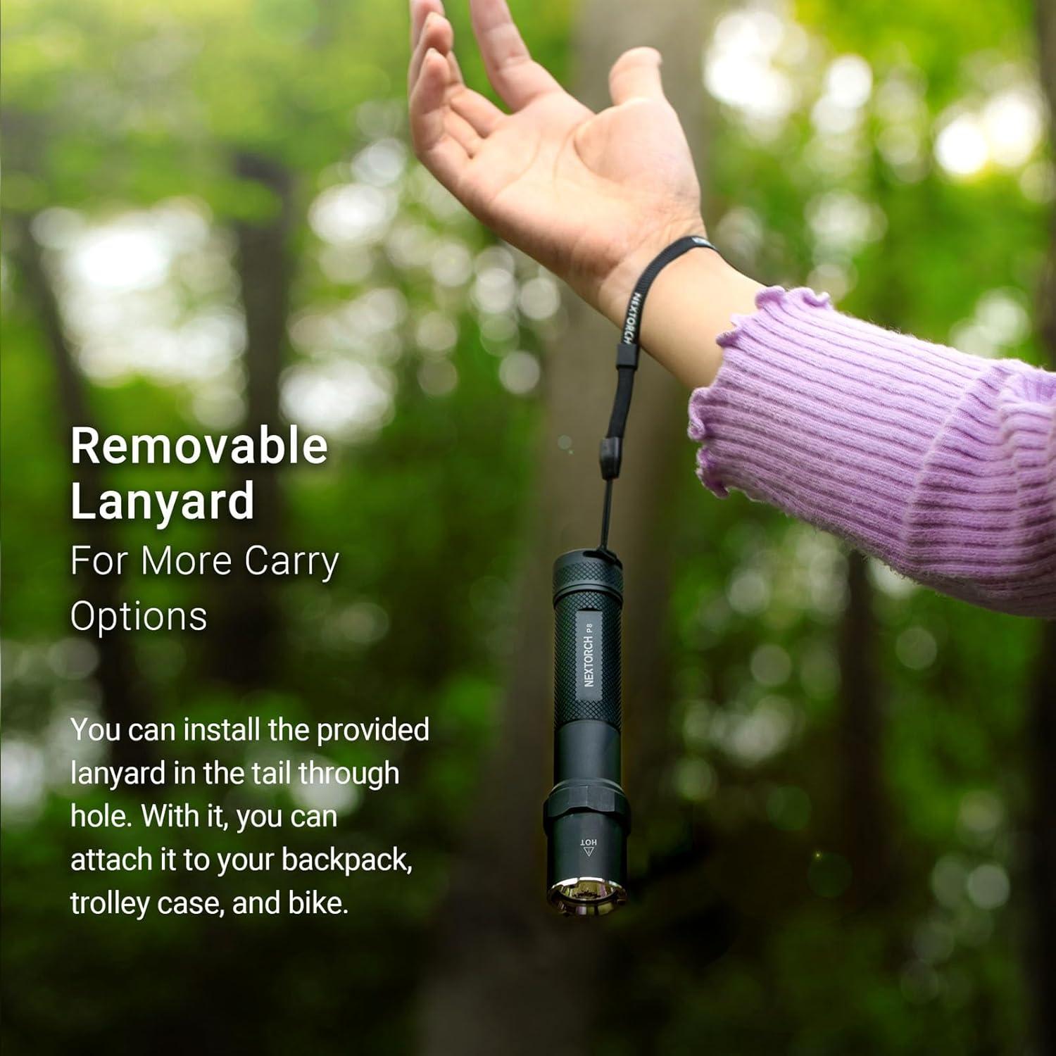 Linterna Recargable NEXTORCH P8 1600 Lúmenes IPX7 14cm